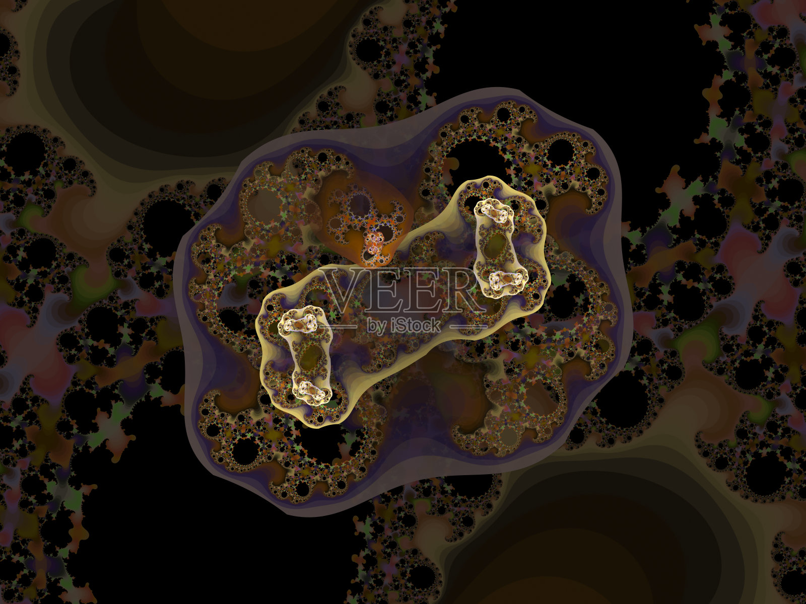 超现实的未来数字3d设计艺术抽象背景分形插图冥想和装饰墙纸照片摄影图片