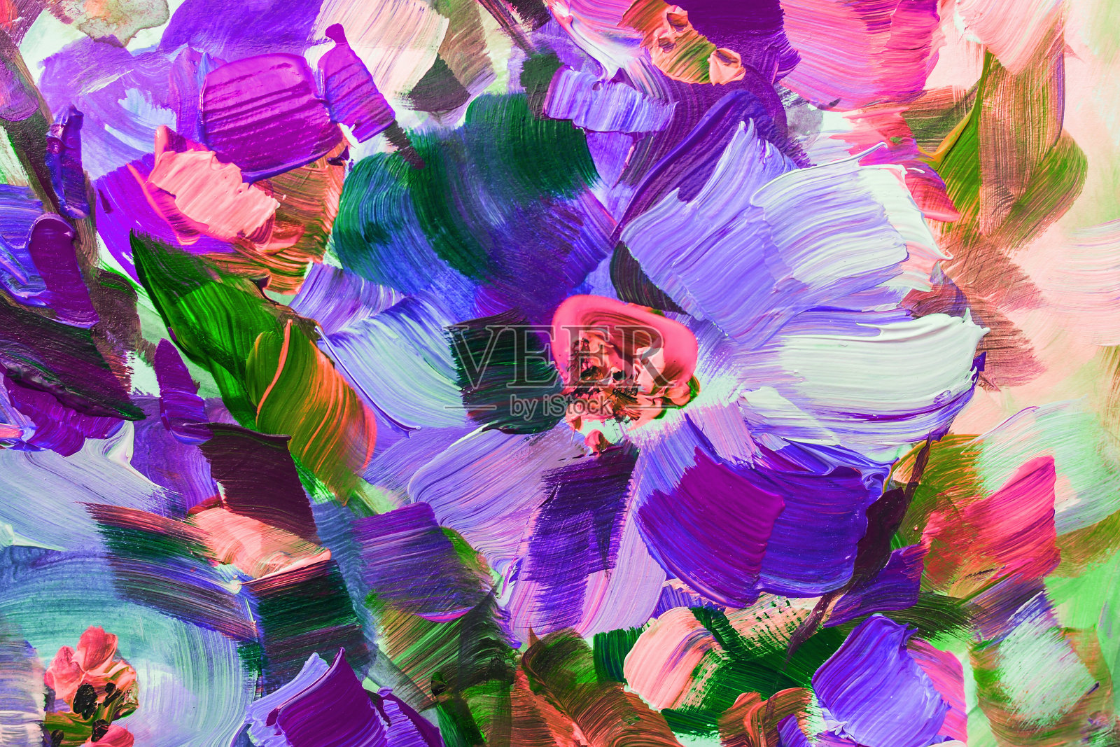 油画，印象派风格，花画，静物画帆布，照片摄影图片