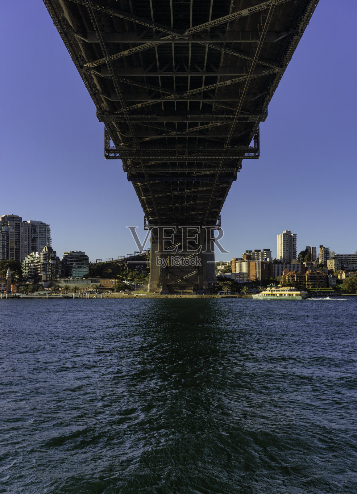 在悉尼海港大桥下面照片摄影图片