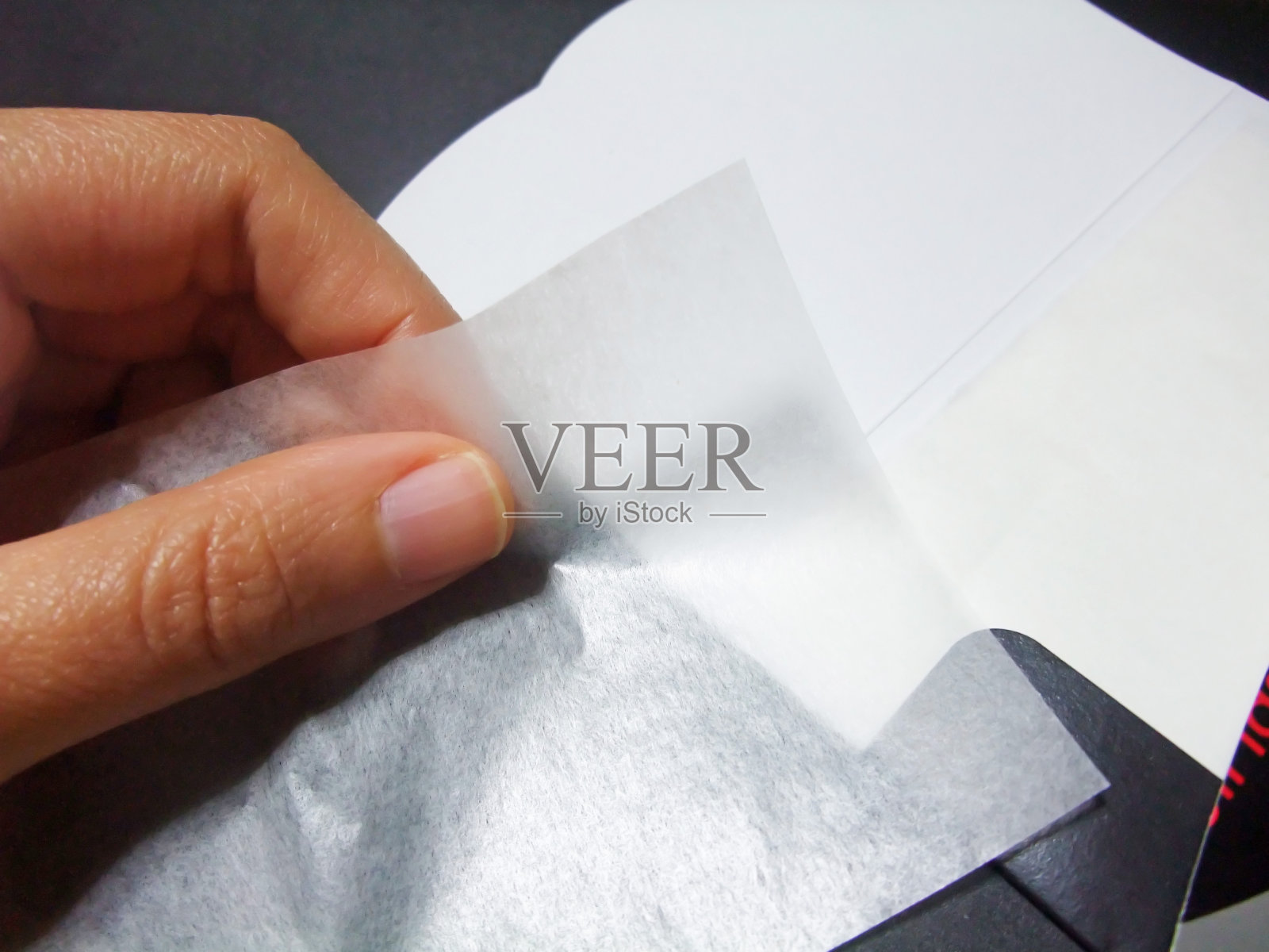 Oil-blotting纸纸照片摄影图片