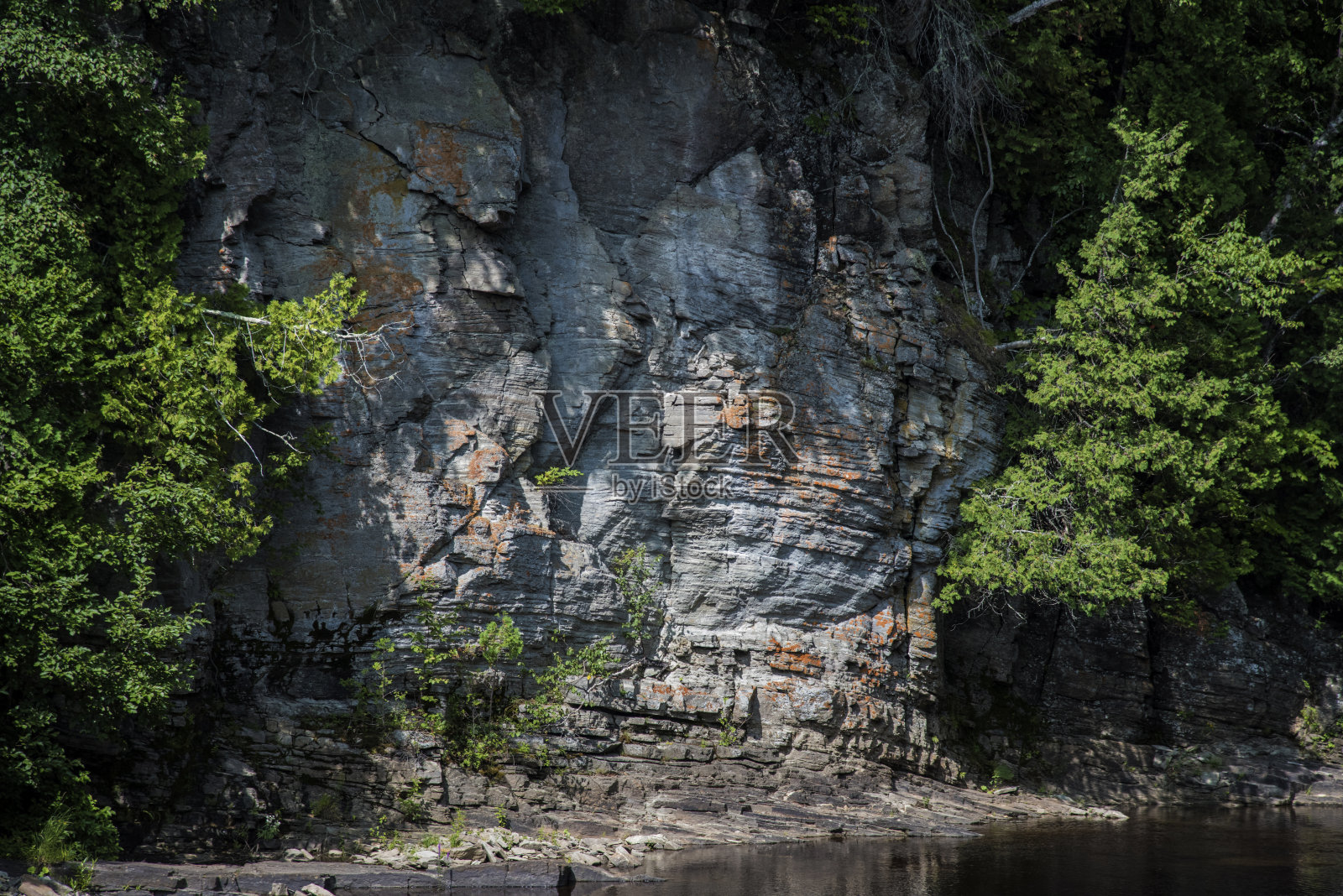 魁北克瀑布照片摄影图片