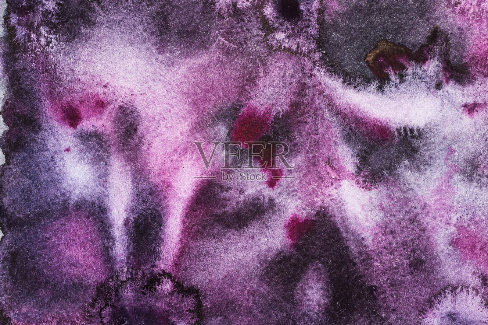 抽象水彩水彩画手绘艺术颜料飞溅染色粉灰色深色。插画图片素材