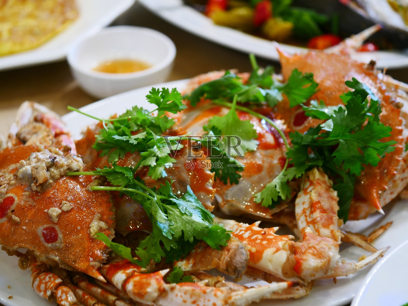 糖醋辣椒蟹照片摄影图片