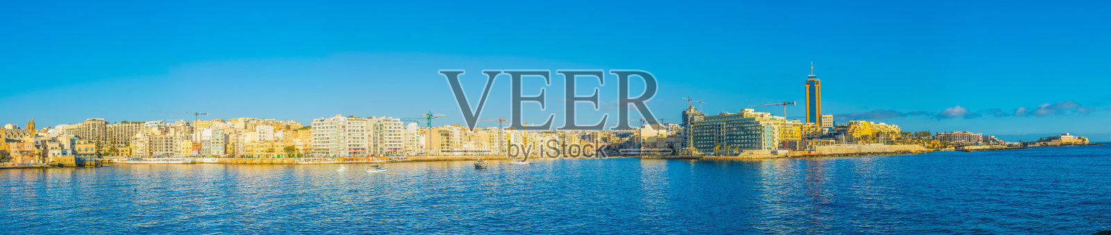 马耳他斯利马海滨照片摄影图片