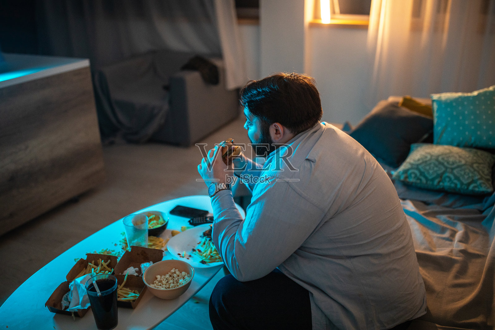 快餐的情人照片摄影图片