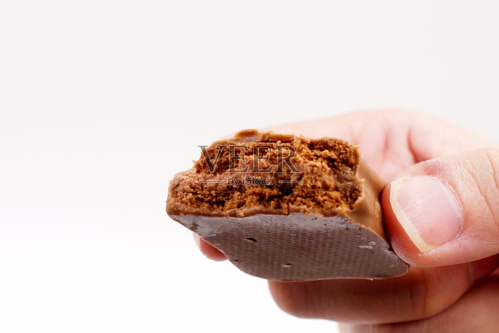 巧克力涂层波旁奶油饼干照片摄影图片