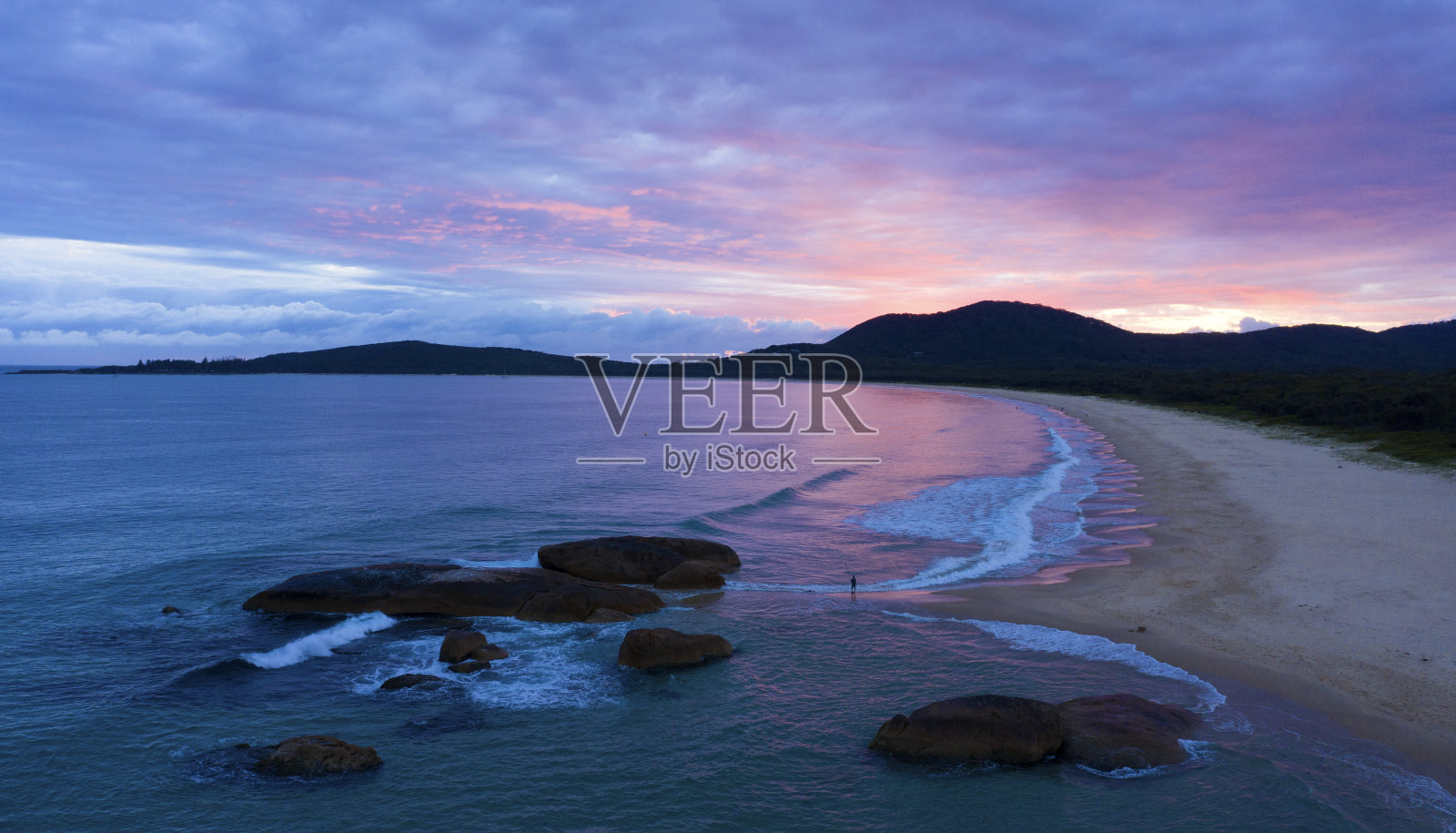 试航湾的日出照片摄影图片