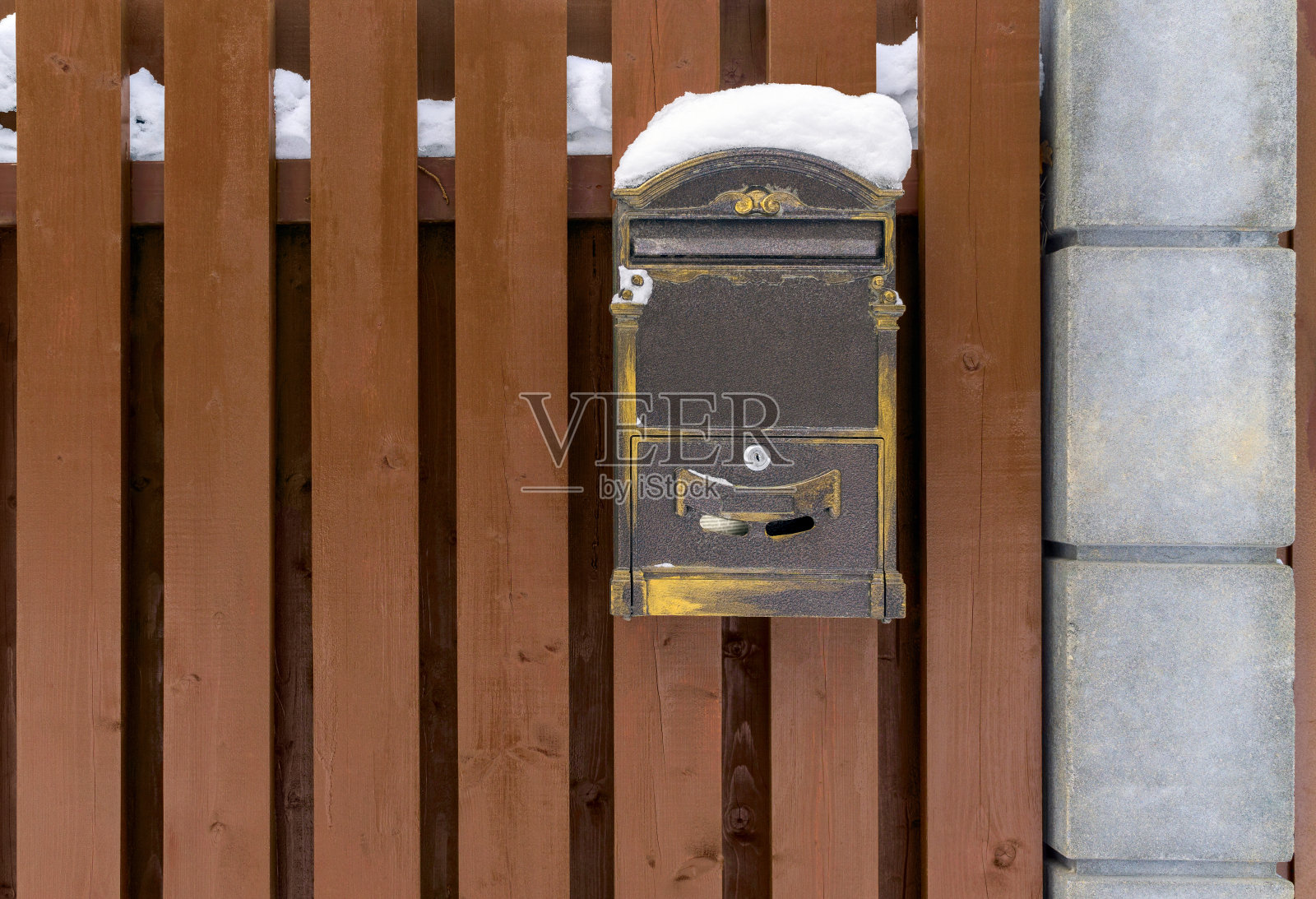 篱笆和邮箱照片摄影图片
