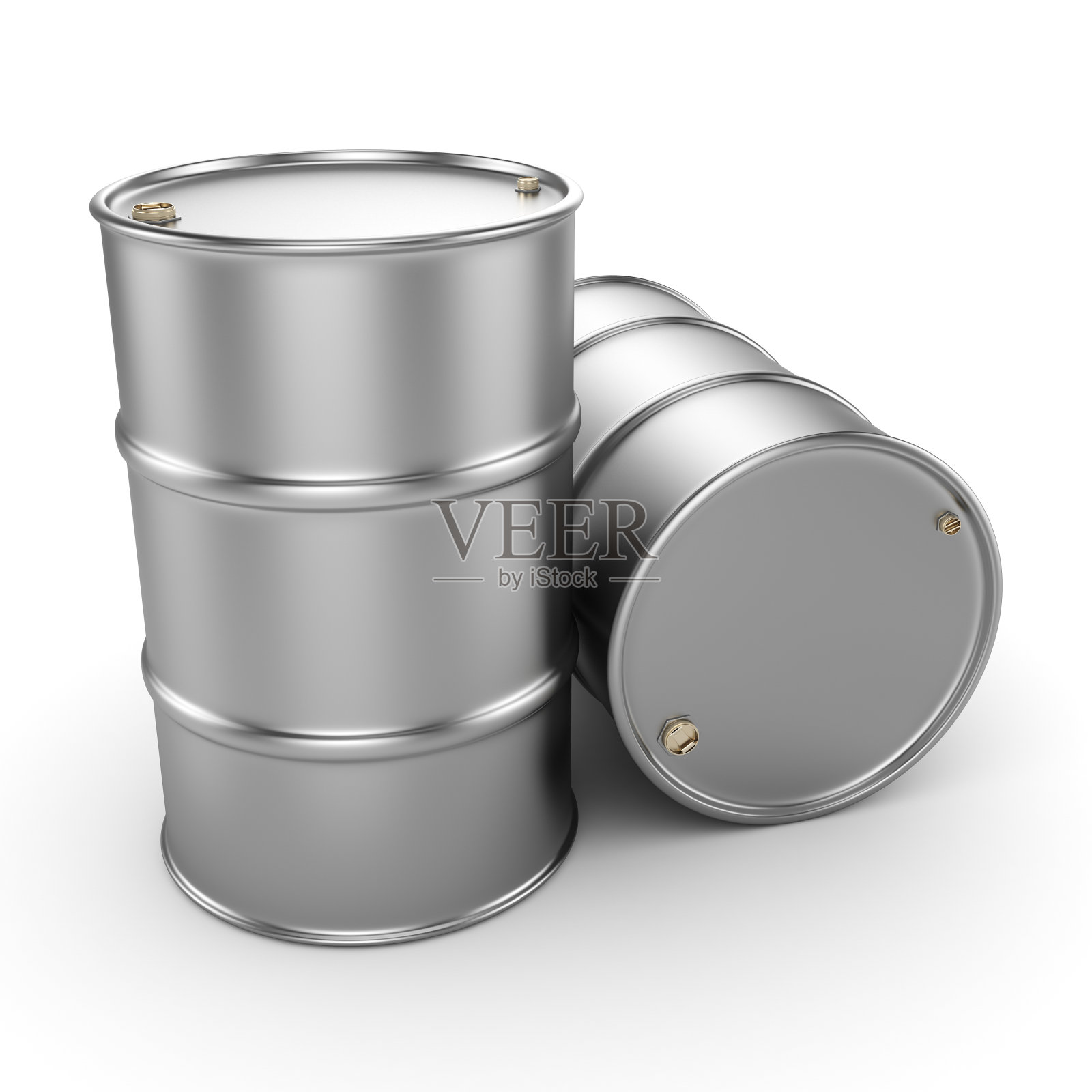 3D渲染铝桶照片摄影图片