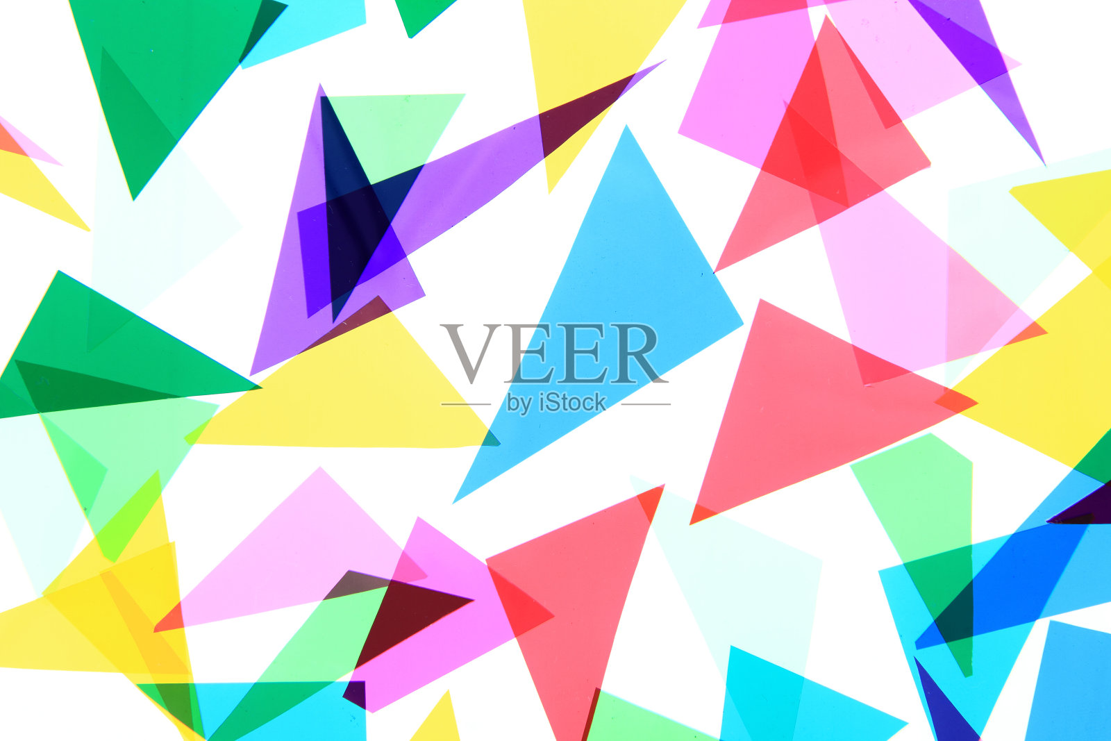 彩色塑料三角形背景照片摄影图片