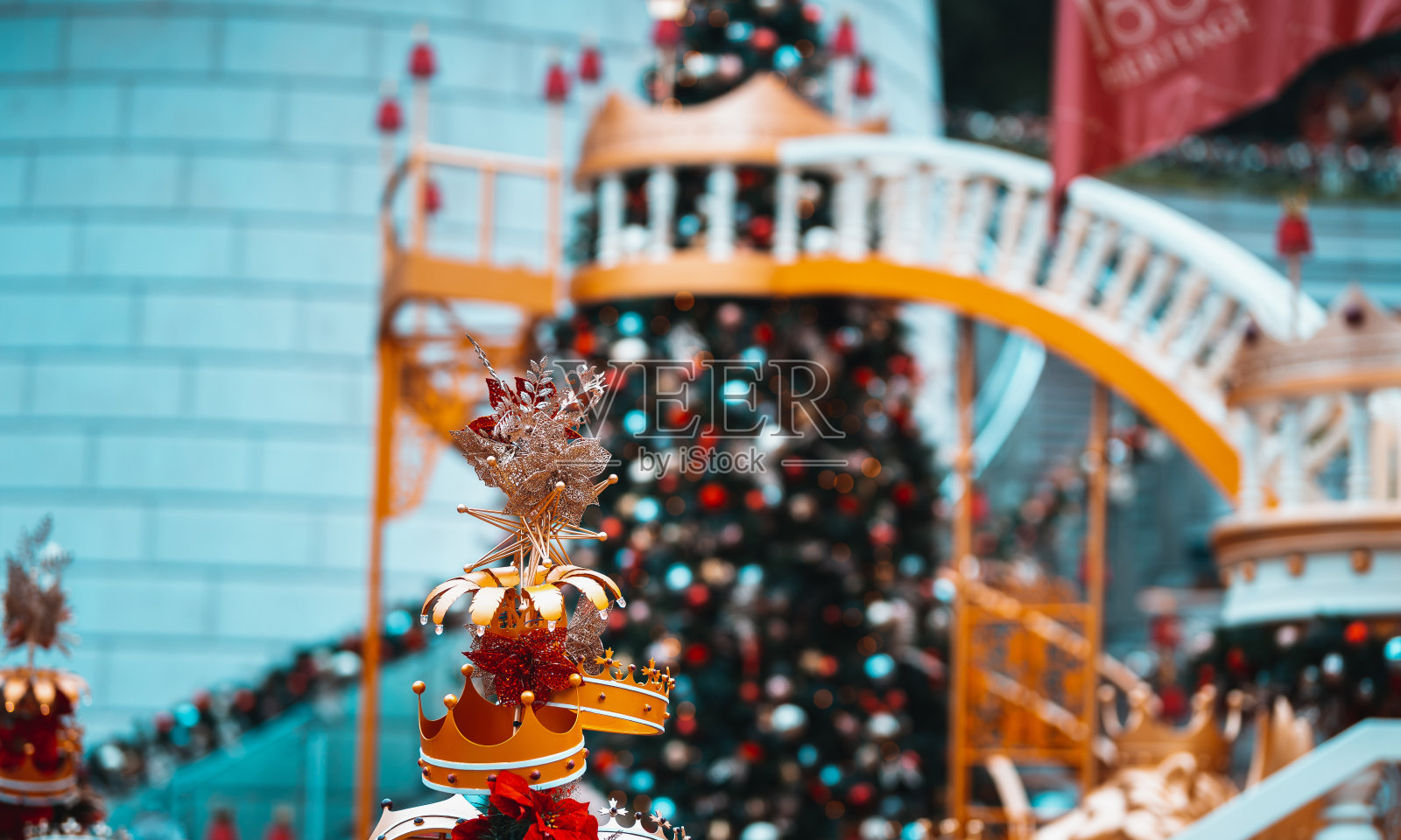 圣诞节的背景;圣诞装饰品照片摄影图片