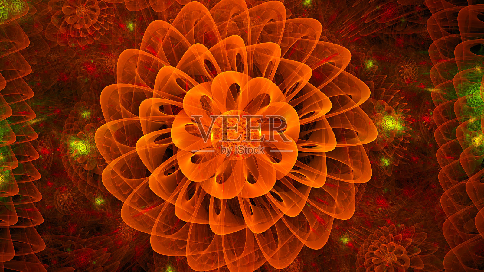 三维抽象分形背景。照片摄影图片