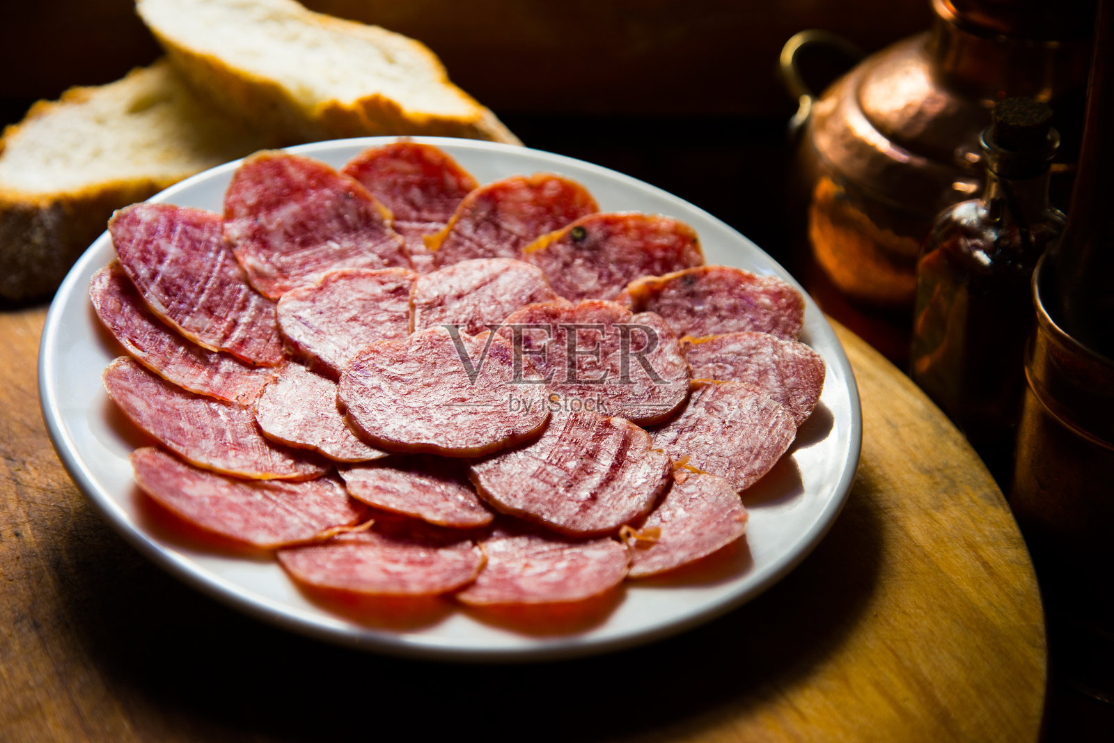 伊比利亚香肠西班牙小吃照片摄影图片