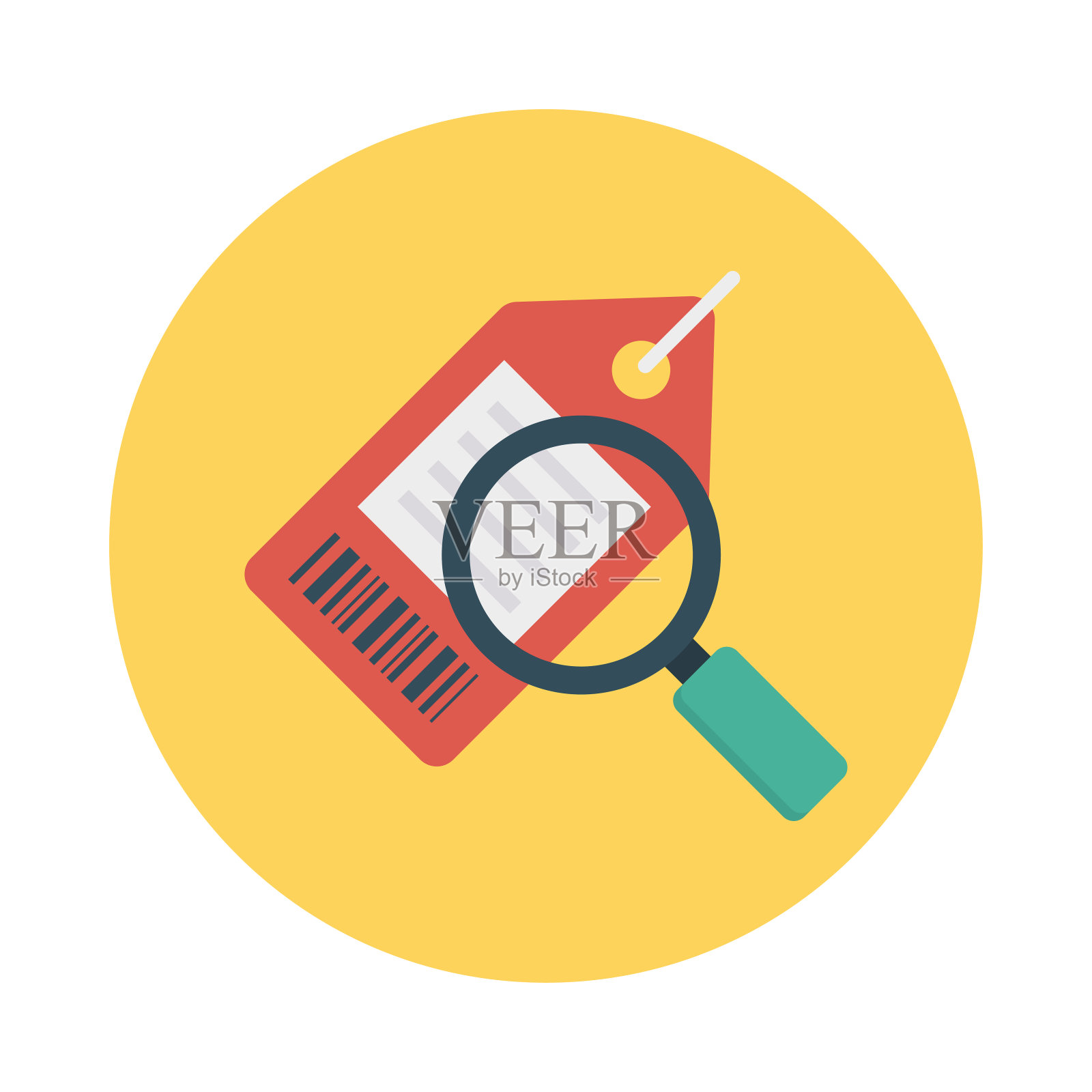 搜索条码标签插画图片素材