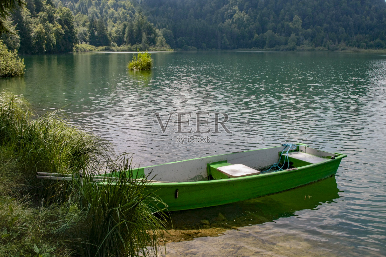 法国汝拉山的邦留湖照片摄影图片