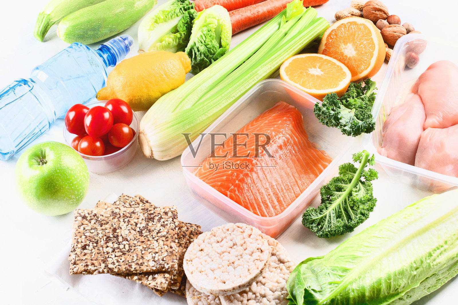 健康饮食计划。饮食和膳食计划。照片摄影图片