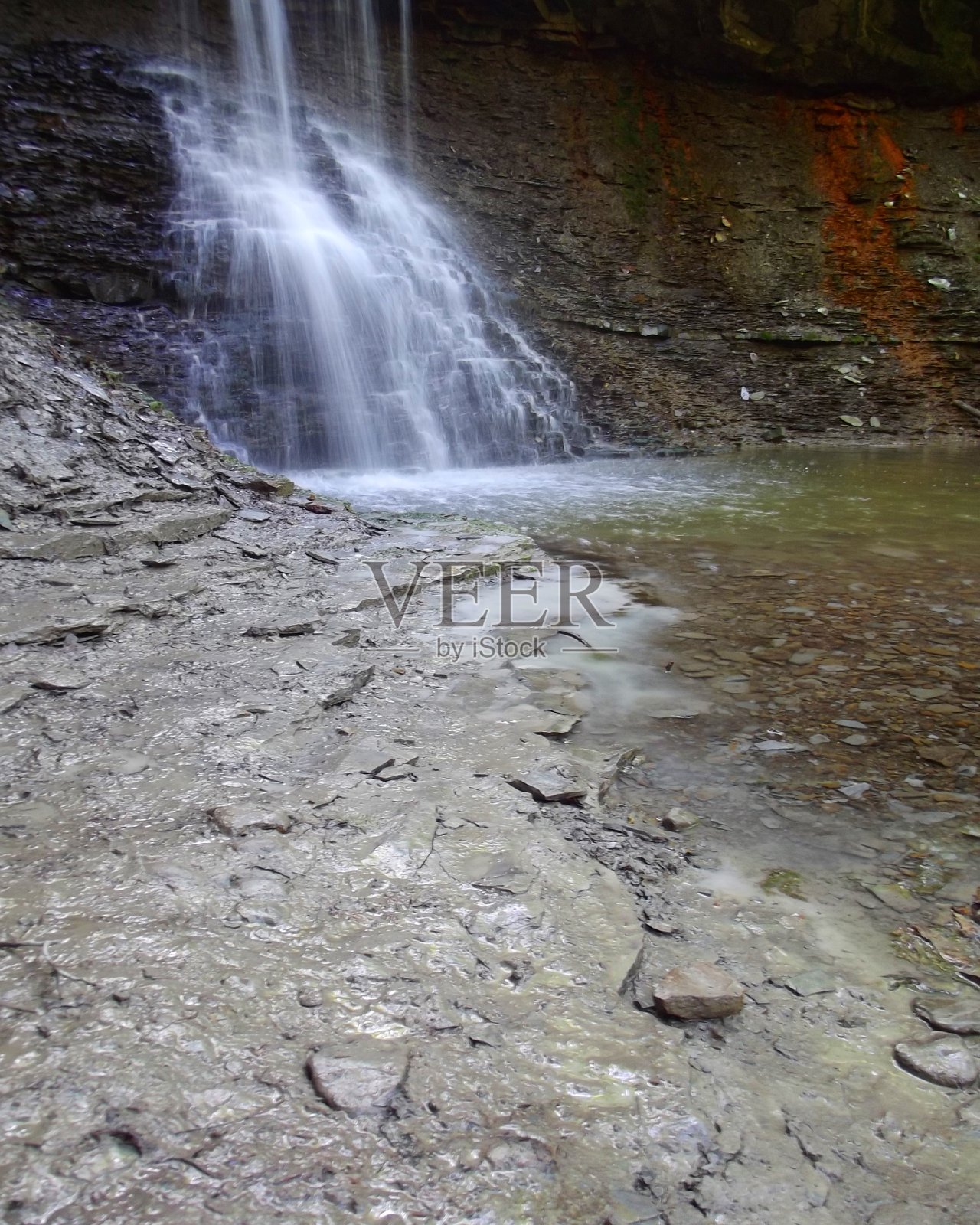 凯霍加谷国家公园:蓝母鸡瀑布照片摄影图片