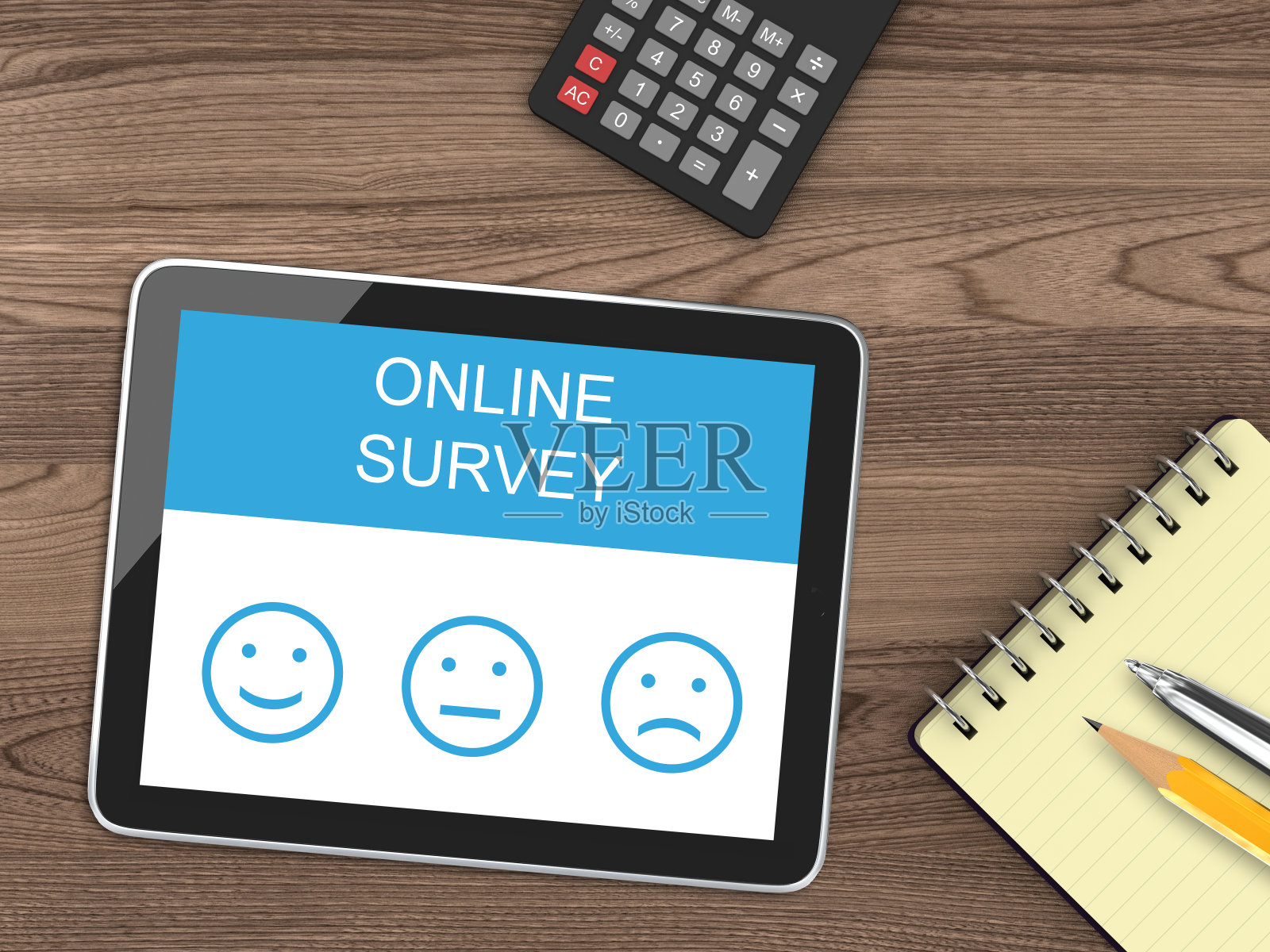 客户满意度调查反馈平板电脑上网照片摄影图片