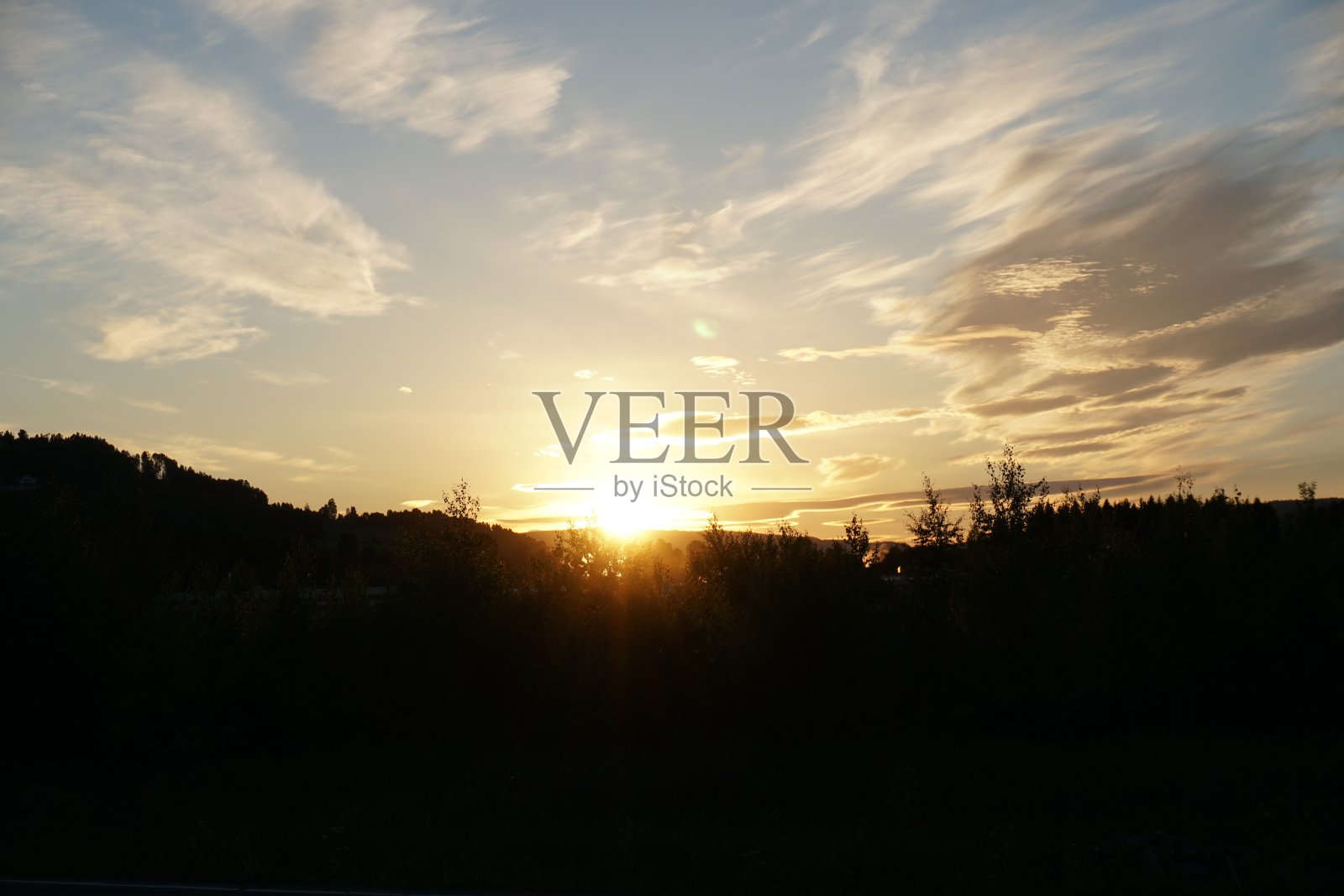 日落在挪威照片摄影图片