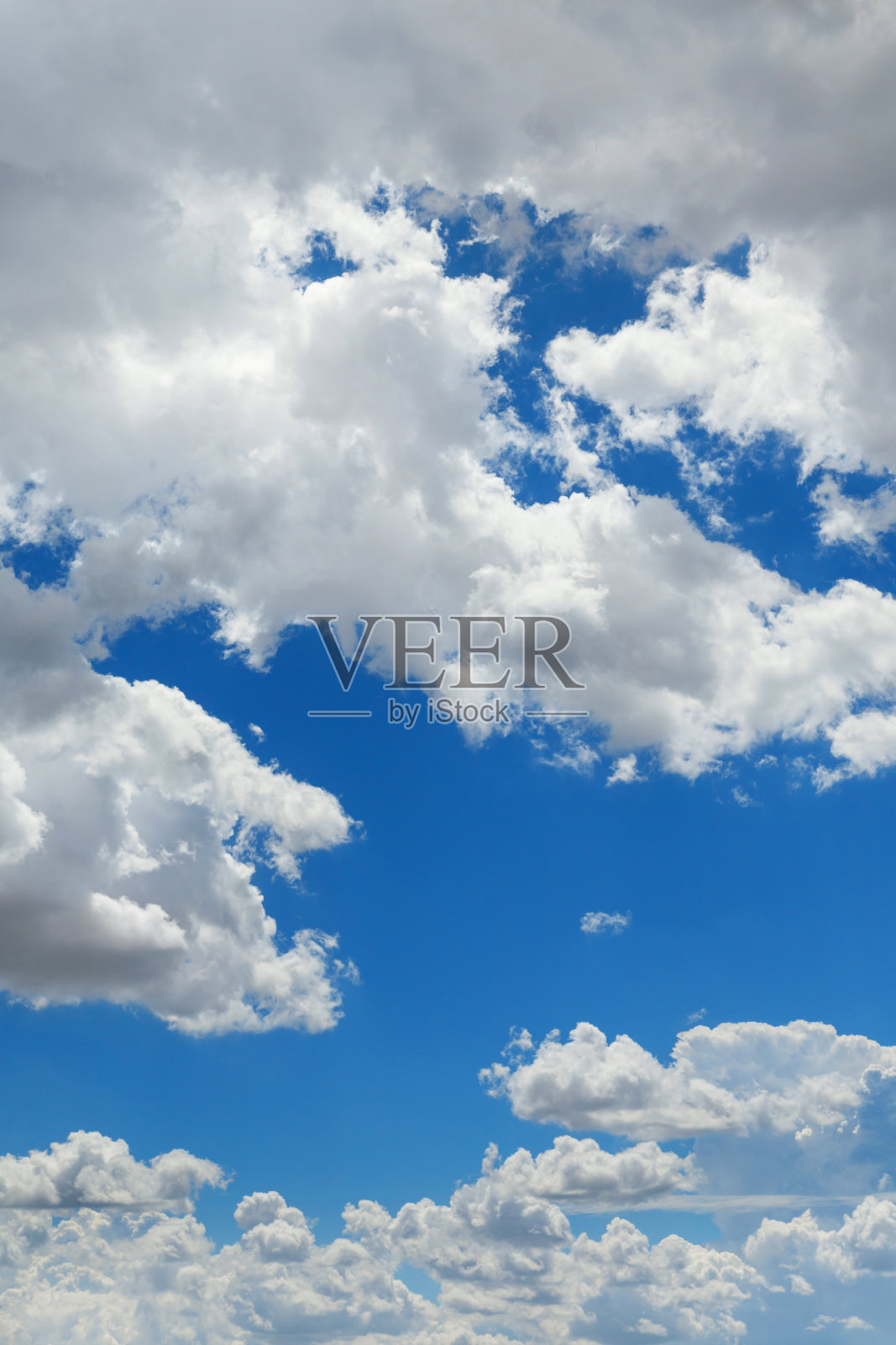 蓝天背景与积云照片摄影图片