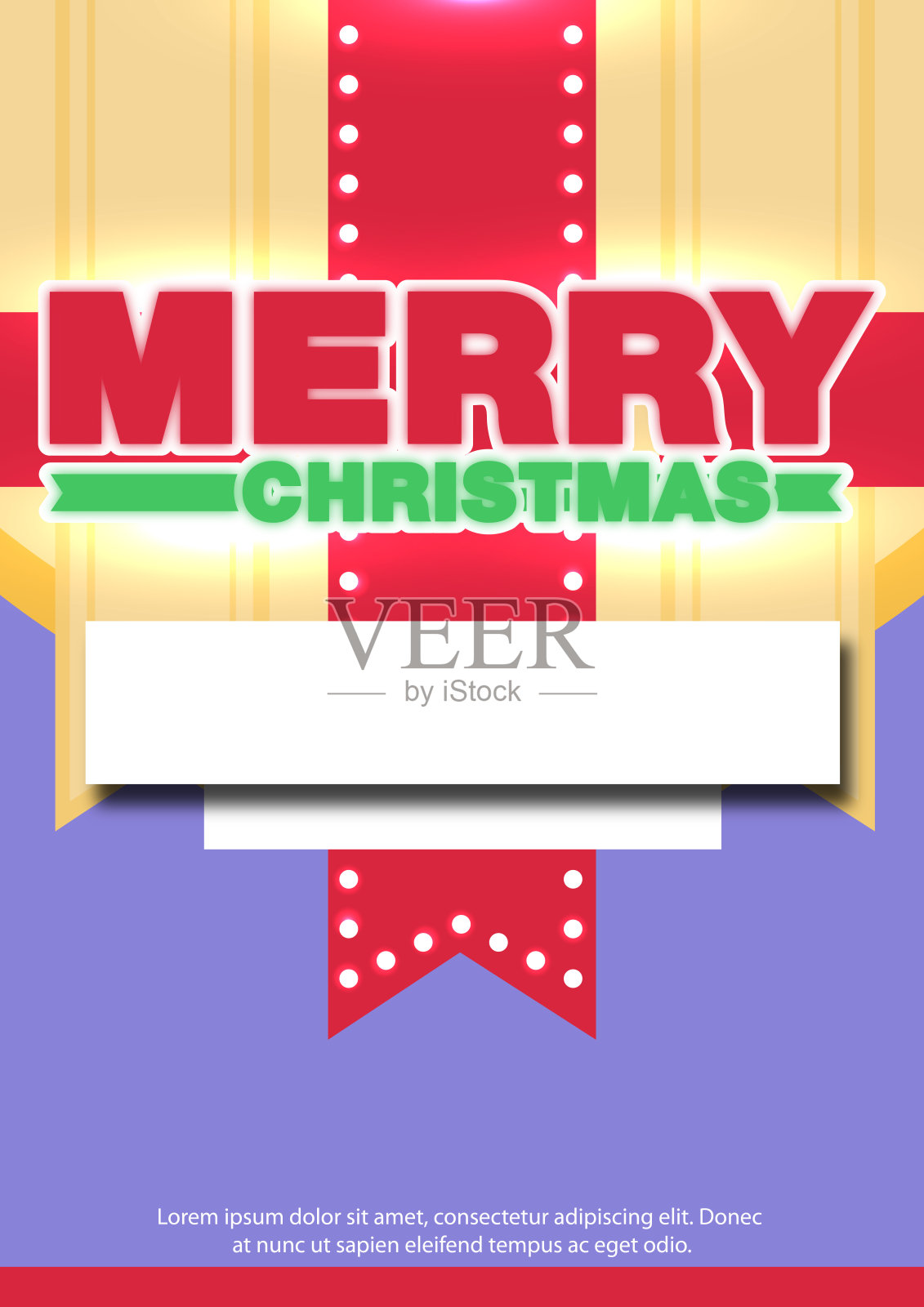 圣诞，新年快乐海报。向量的名片。文字排版。插画图片素材