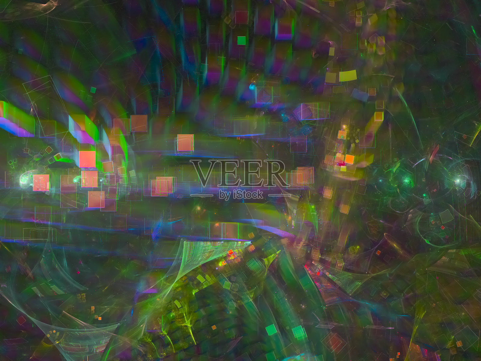 抽象数字分形，美丽的设计，迪斯科，派对照片摄影图片