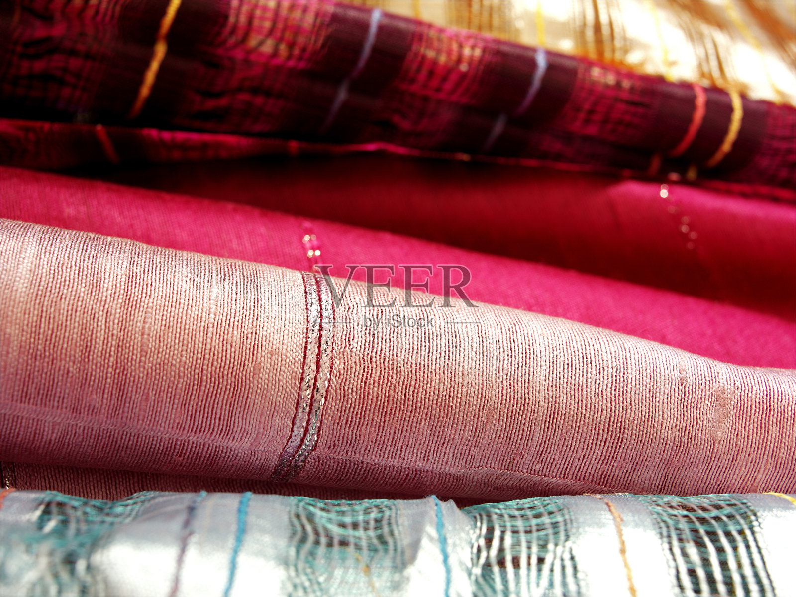 丝织品的微距镜头照片摄影图片