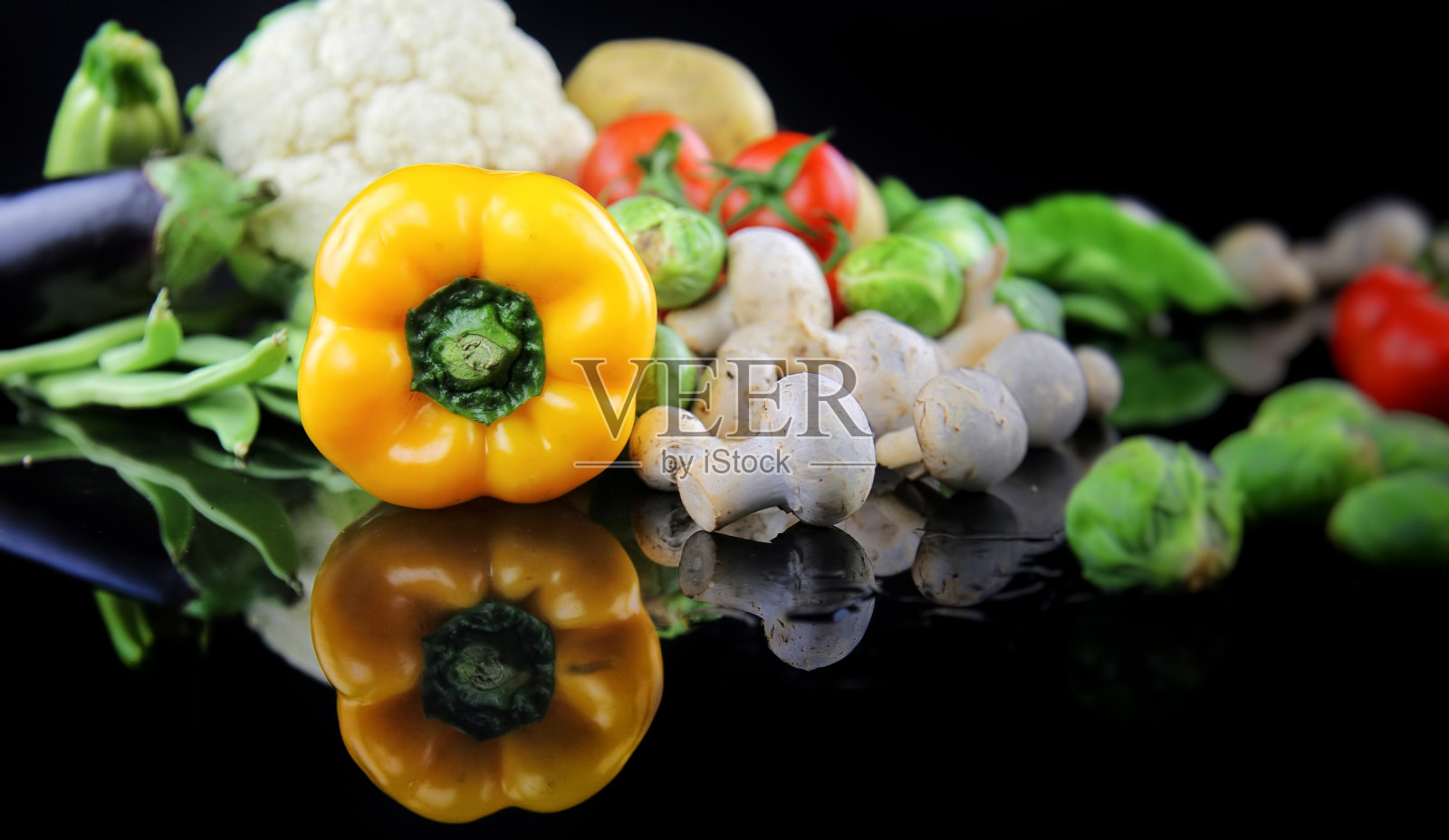 健康新鲜的混合原料蔬菜成分照片摄影图片