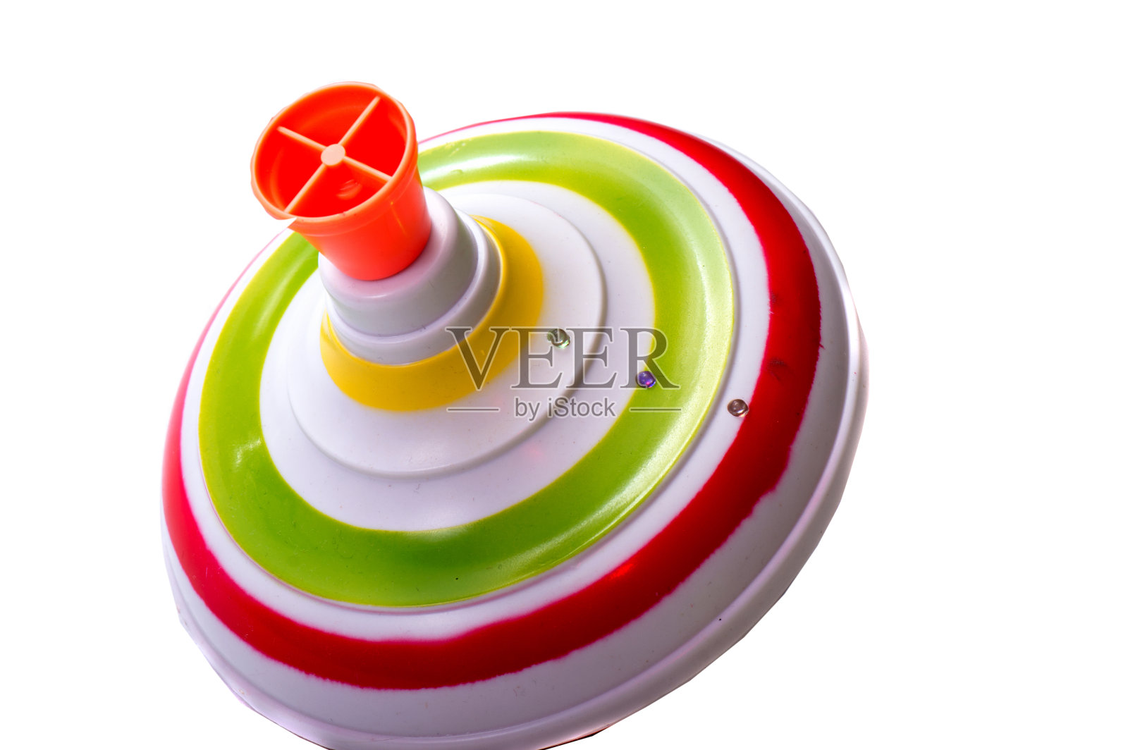 在白色背景上孤立的婴儿旋转玩具照片摄影图片