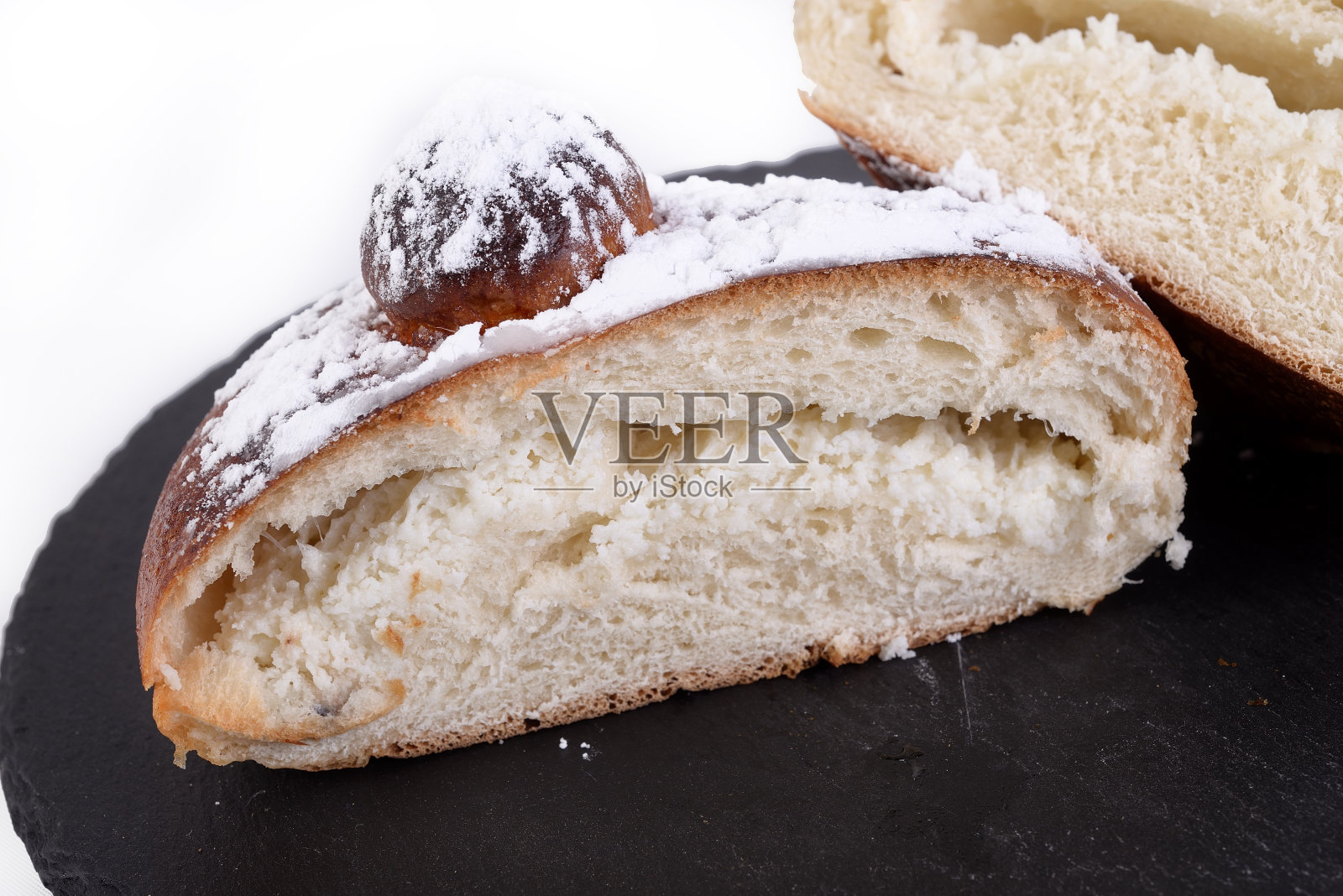 Rizzuola或鸢尾加烤乳清干酪照片摄影图片