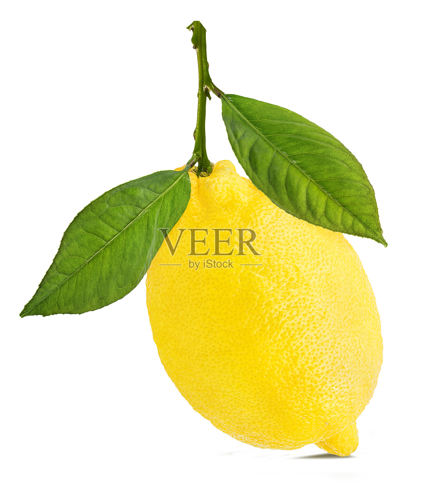 柠檬孤立在白色背景与裁剪路径照片摄影图片