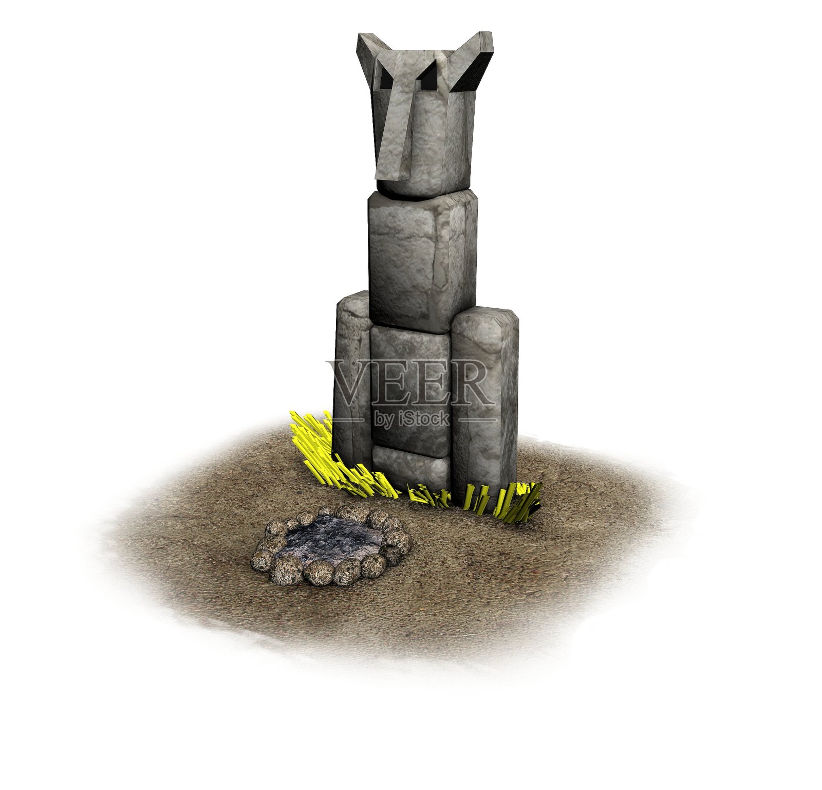 纪念碑，祭坛，三维可视化，插图照片摄影图片