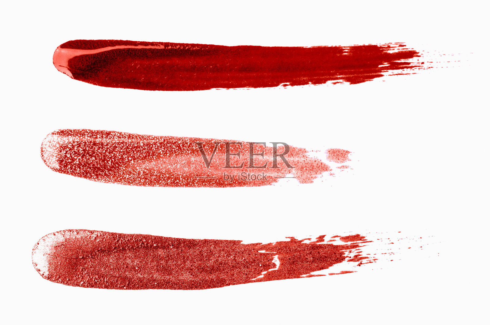 指甲油的笔划在白色的背景孤立。照片摄影图片