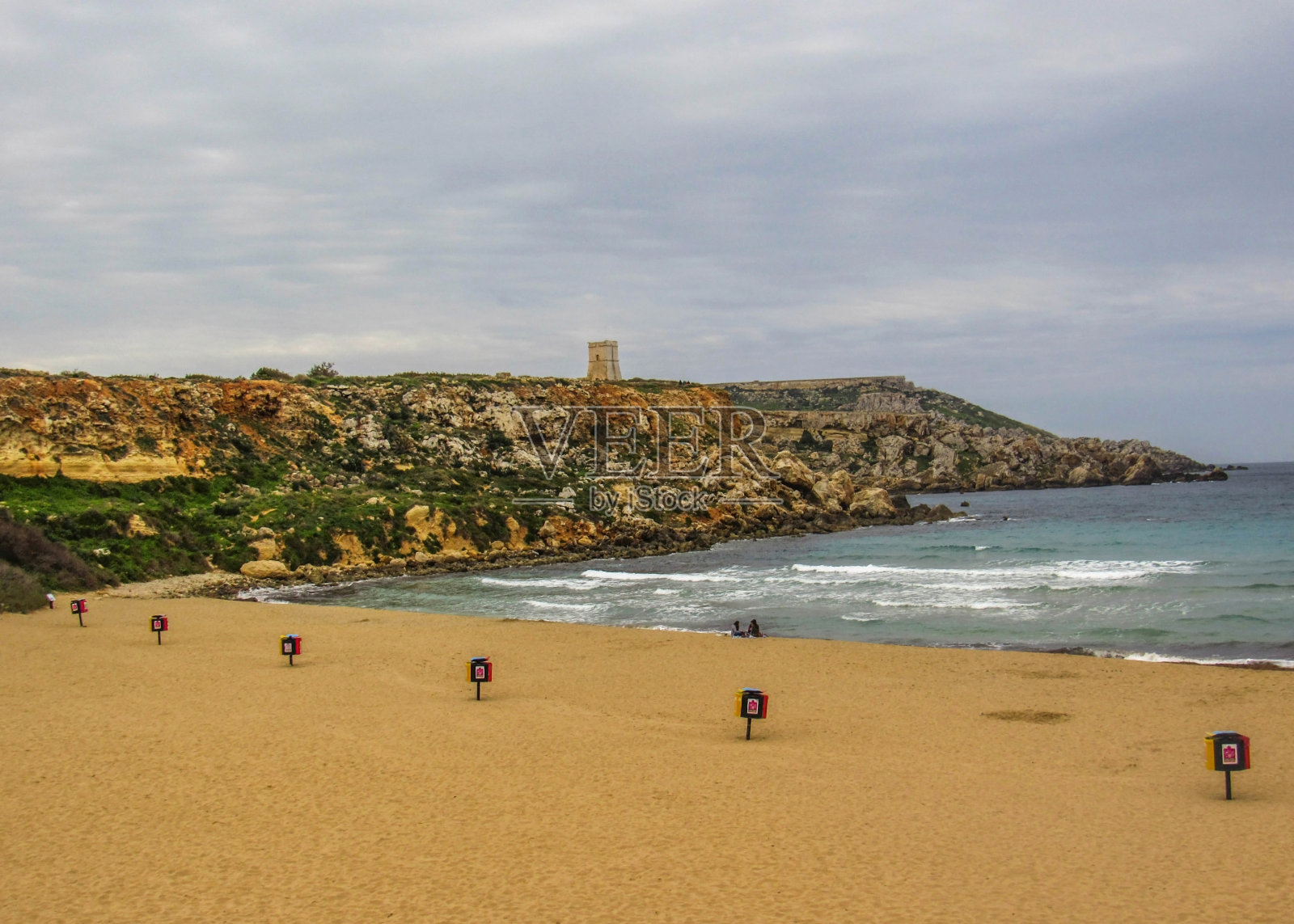 黄金湾，梅利哈，马耳他西部照片摄影图片