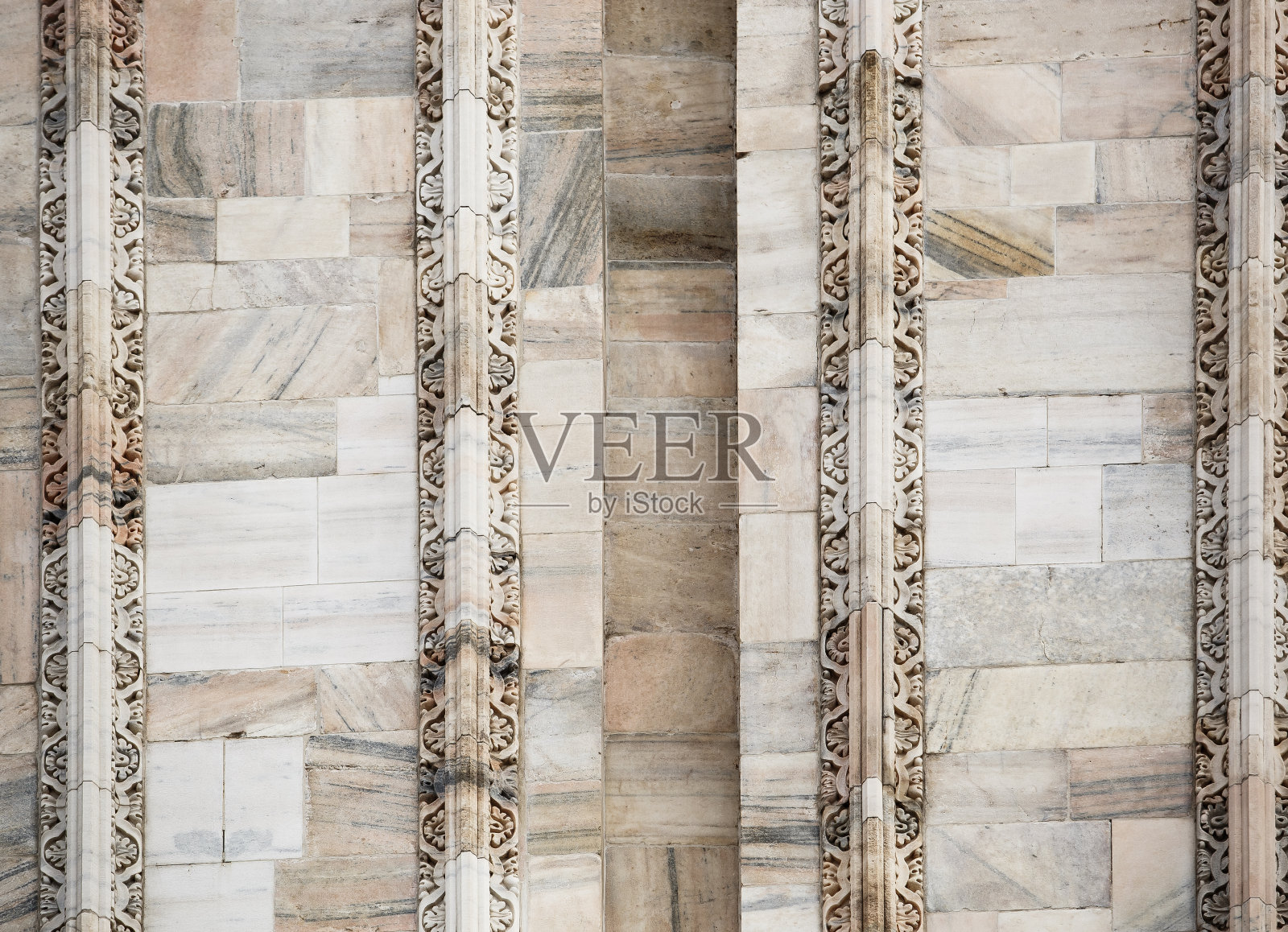 意大利美丽的米兰大教堂的细节照片摄影图片