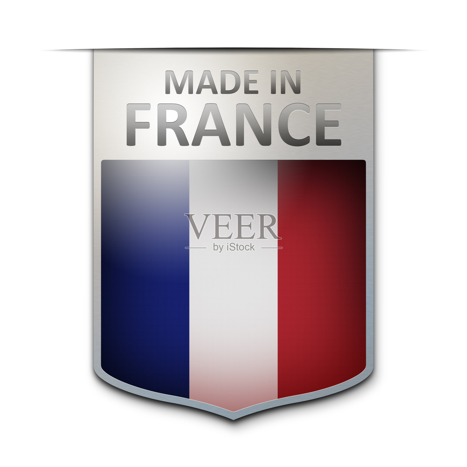 法国制造徽章照片摄影图片