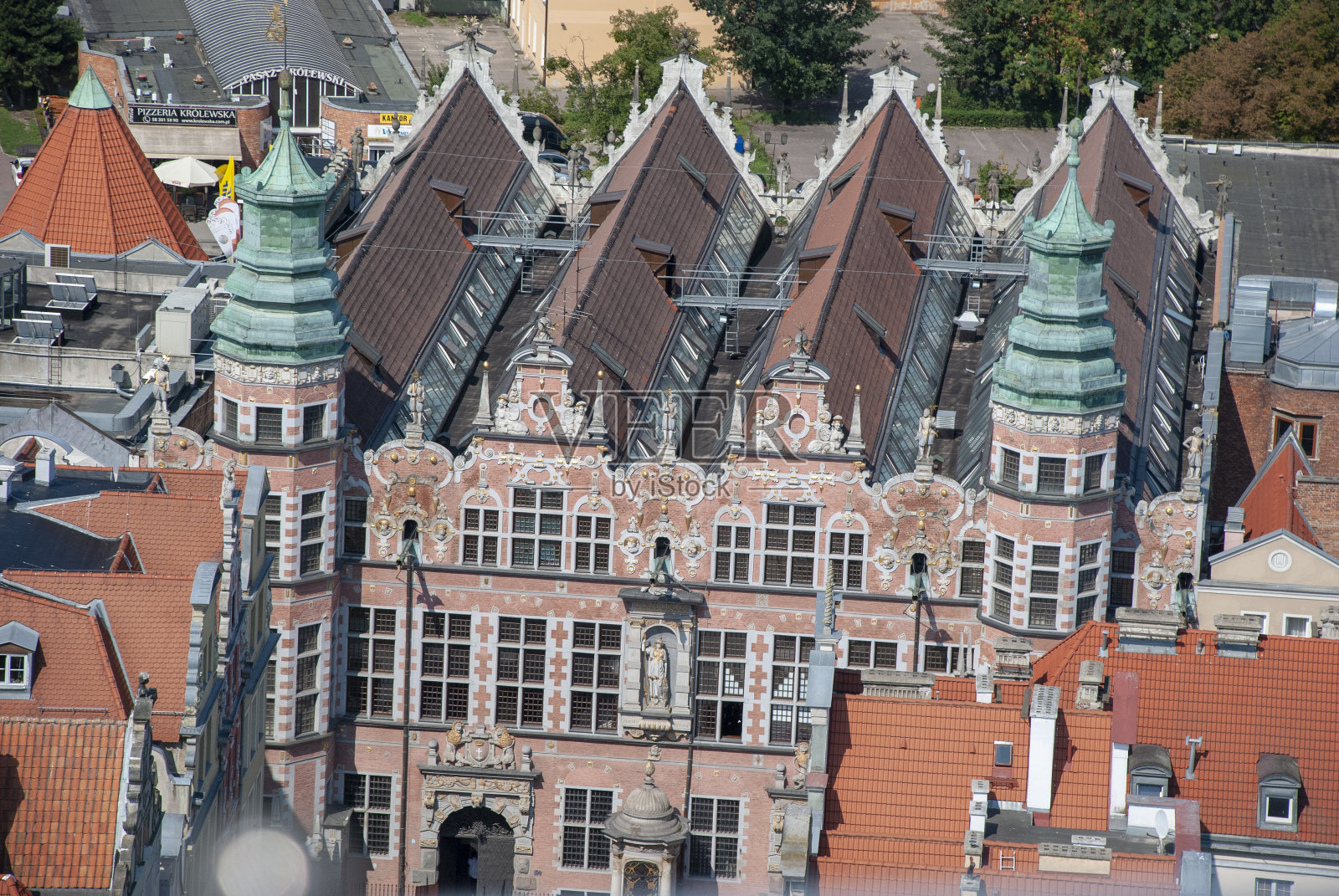 波兰格但斯克市鸟瞰图照片摄影图片