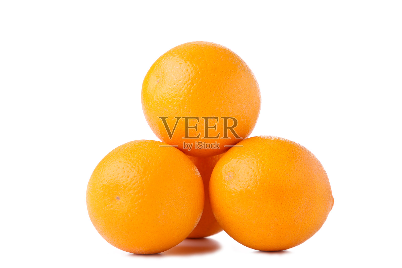 白色背景上的成熟的橙色水果照片摄影图片