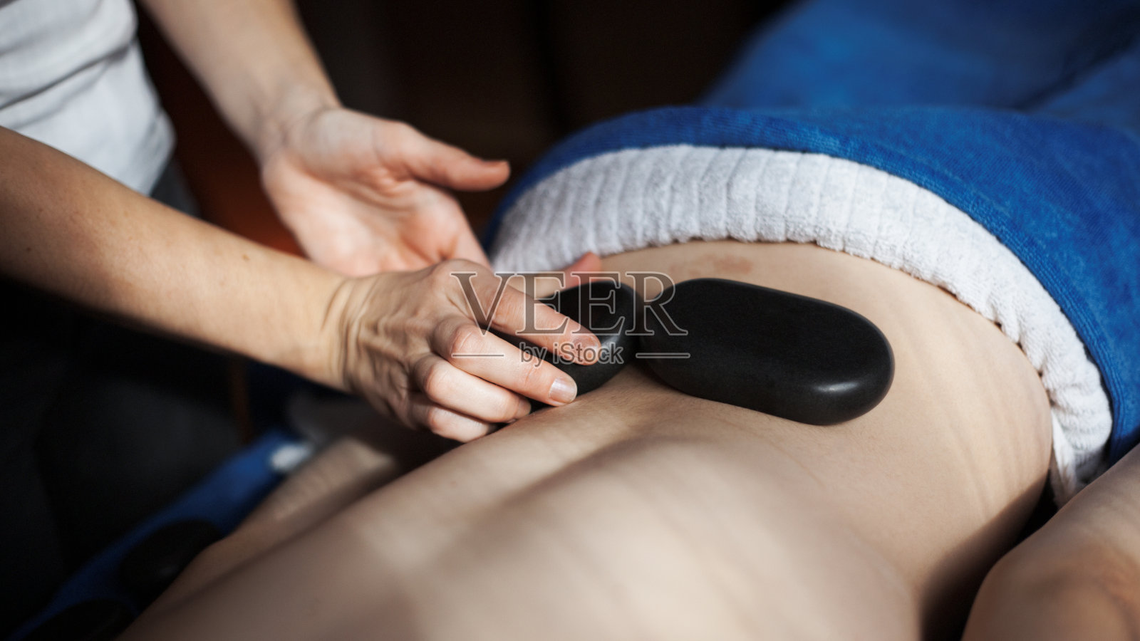 火山石按摩照片摄影图片