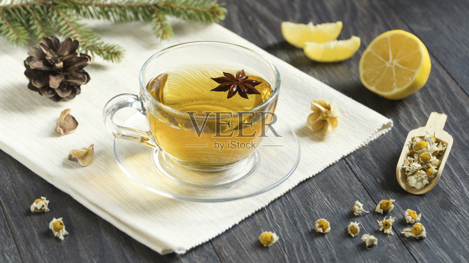 茶加姜，柠檬照片摄影图片