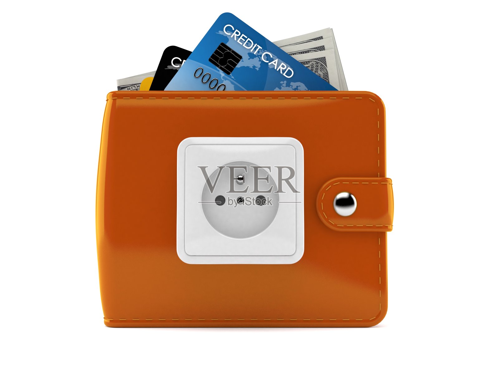 带电源插座的钱包照片摄影图片