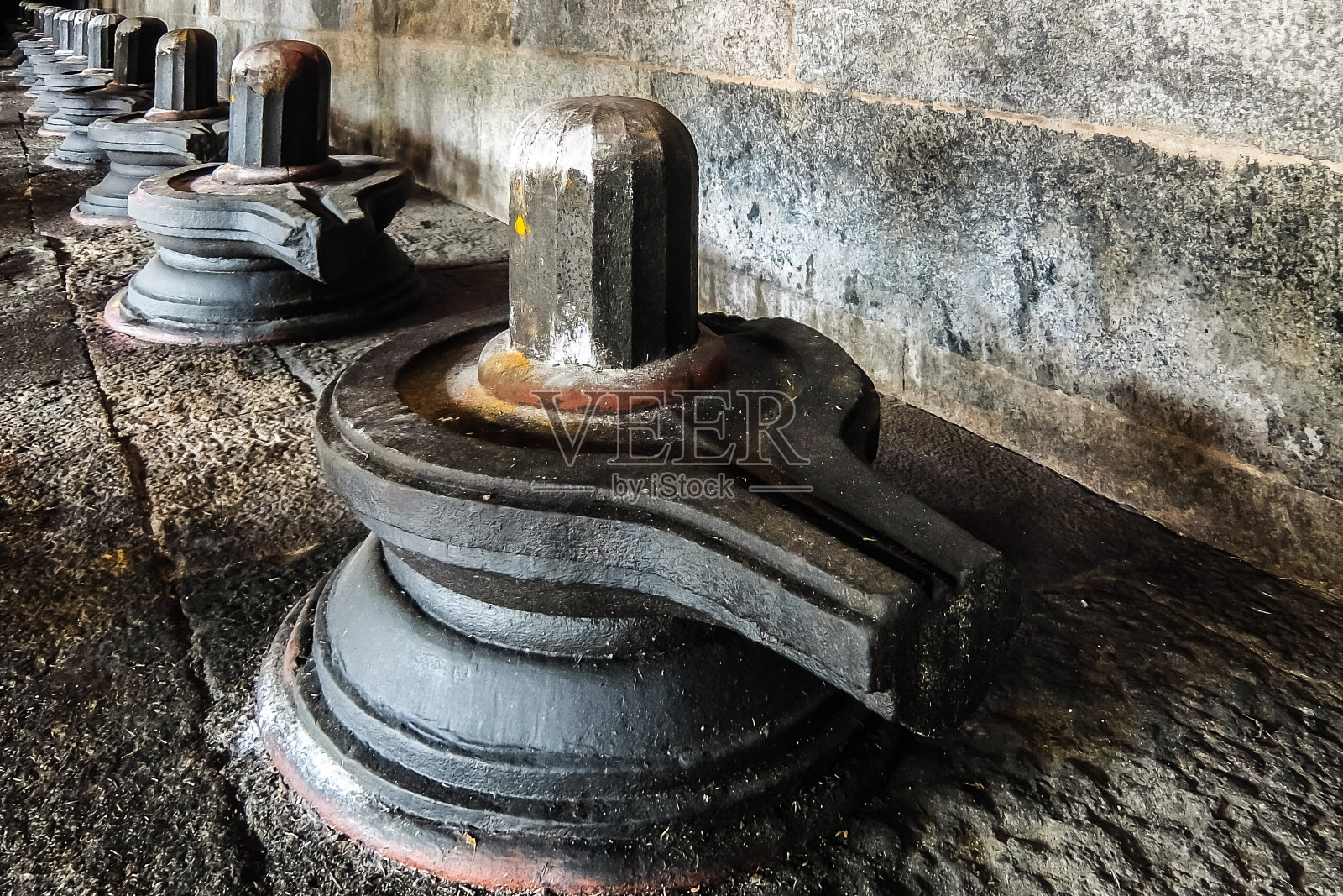 印度坎奇普兰的Sri Ekambaranathar寺庙。建筑的细节。照片摄影图片