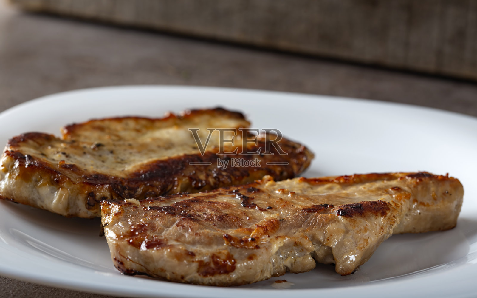 两块炸猪排照片摄影图片