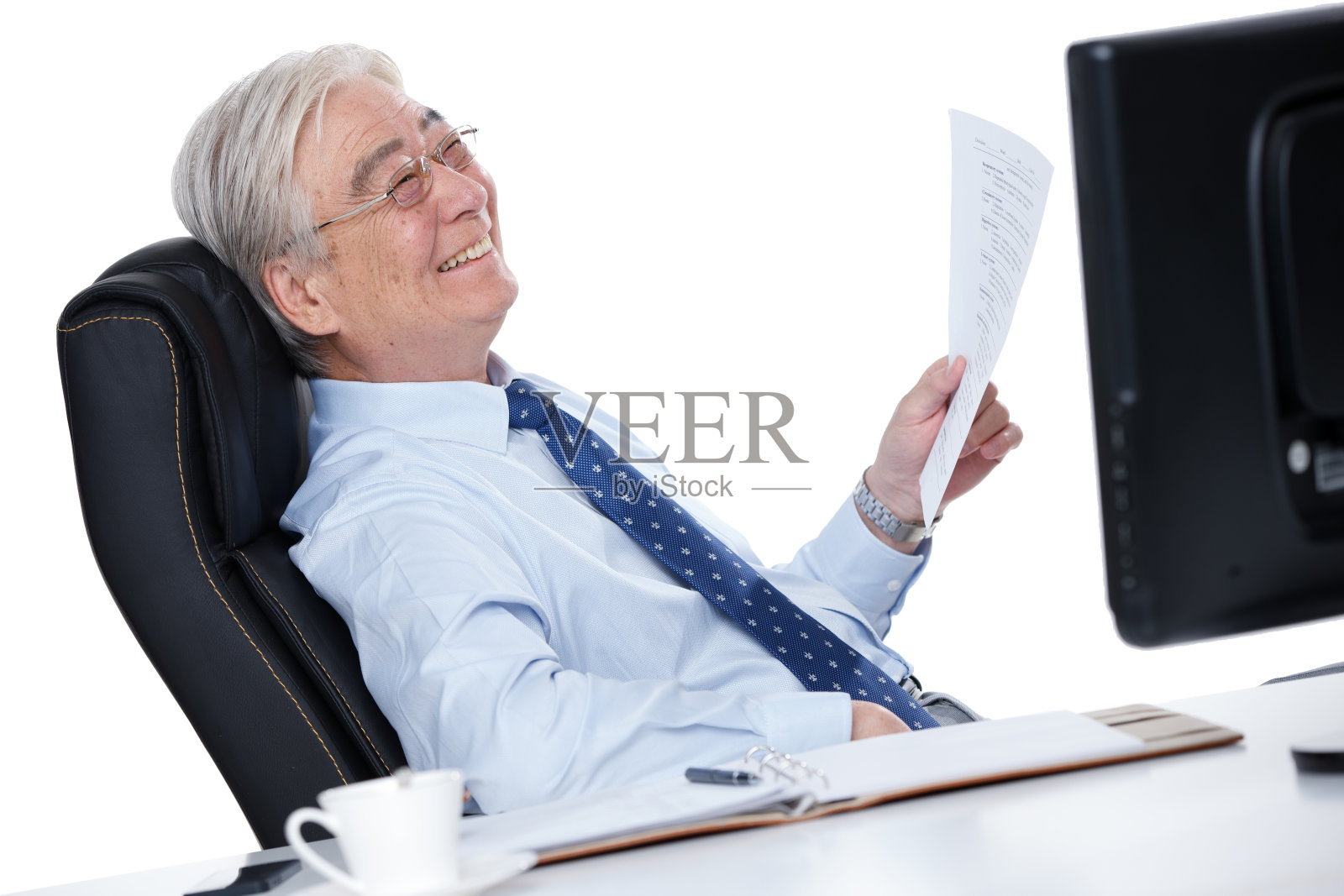 商务老年男人工作照片摄影图片