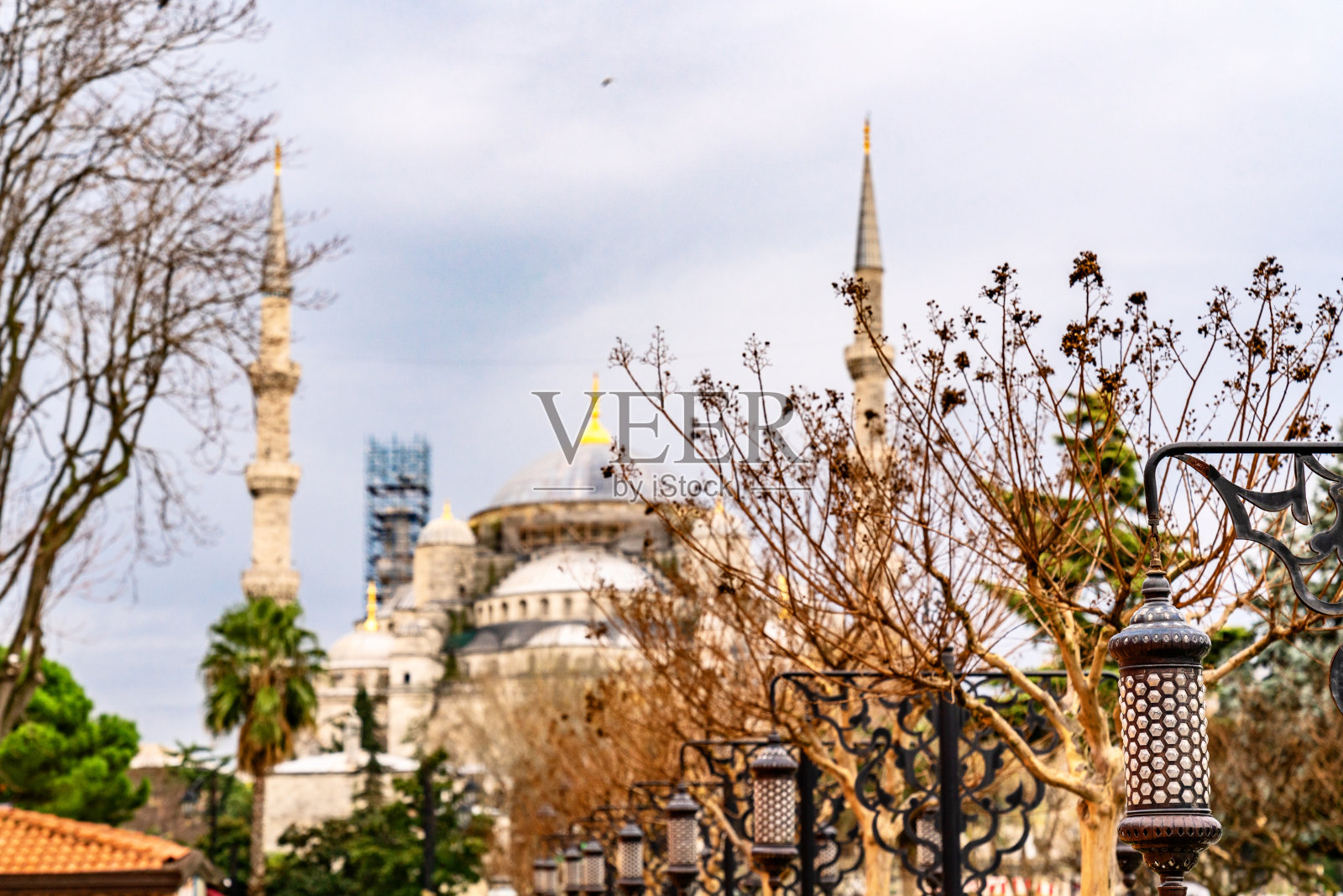 伊斯坦布尔蓝色清真寺,照片摄影图片