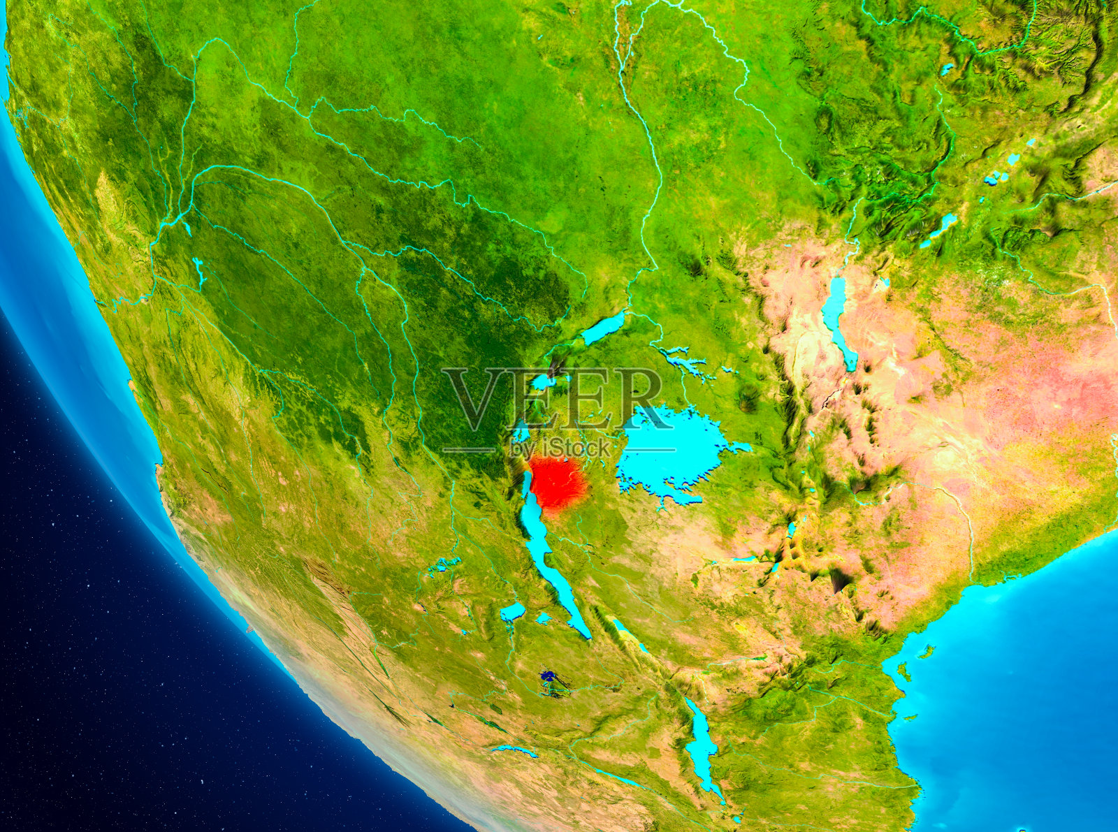 从太空看布隆迪照片摄影图片