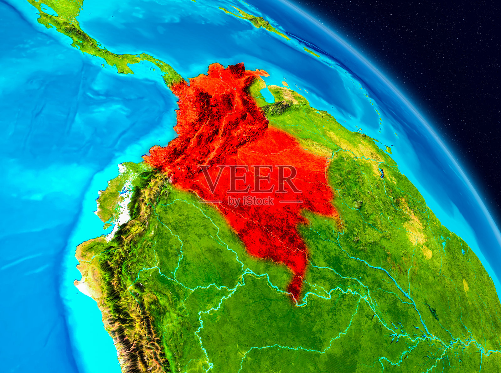 哥伦比亚在地球上照片摄影图片