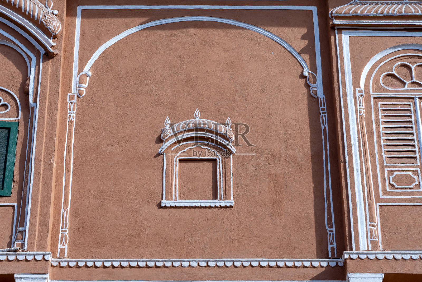 印度拉贾斯坦邦古城斋浦尔的粉红色风之宫照片摄影图片