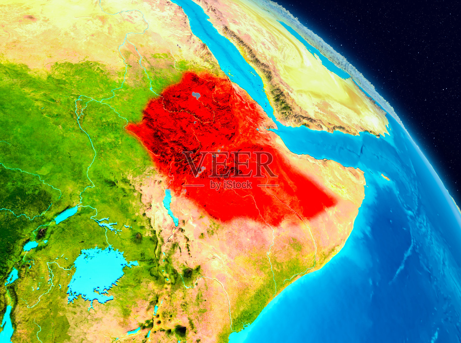 埃塞俄比亚在地球上照片摄影图片