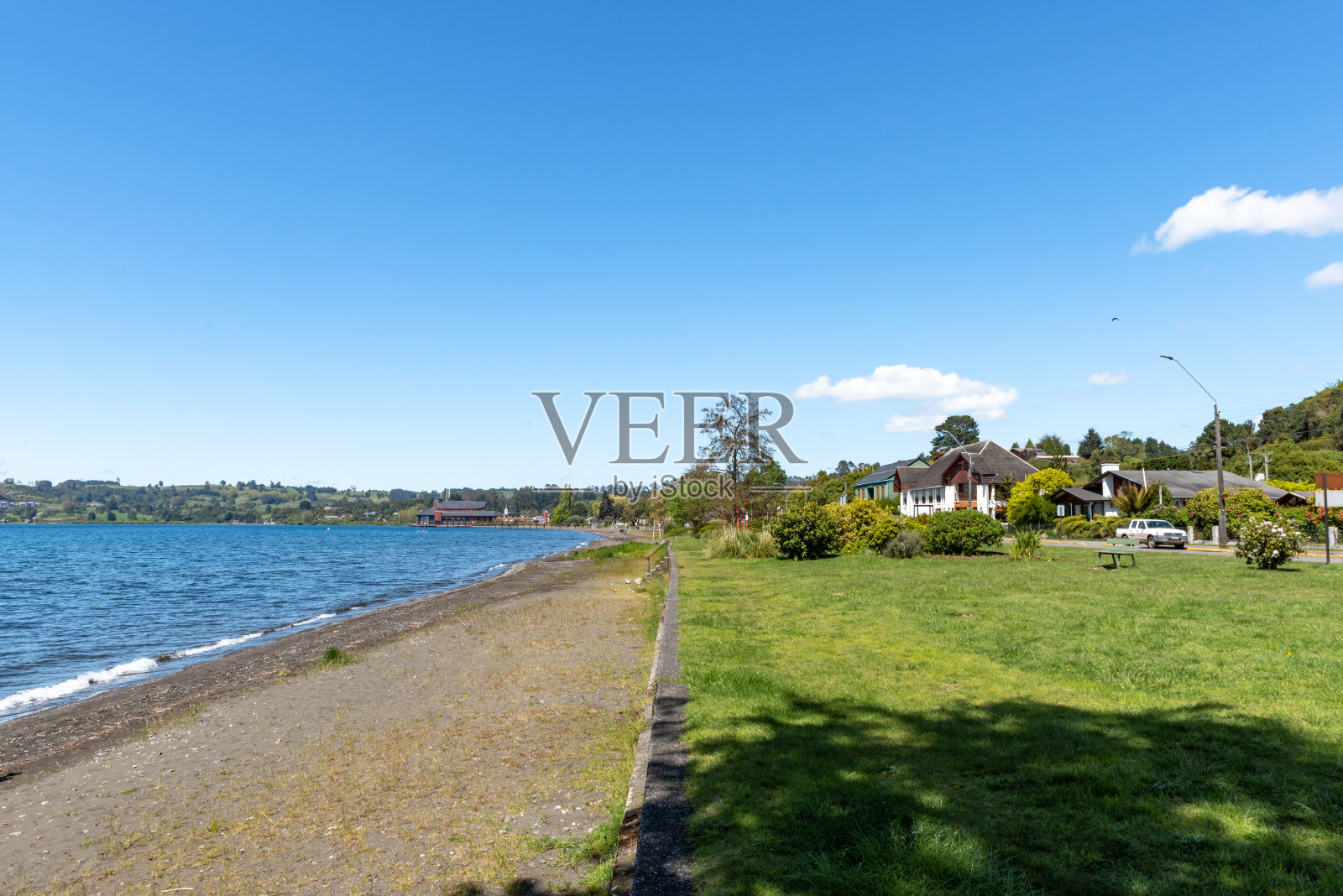 从Frutillar看到的火山奥索尔诺照片摄影图片